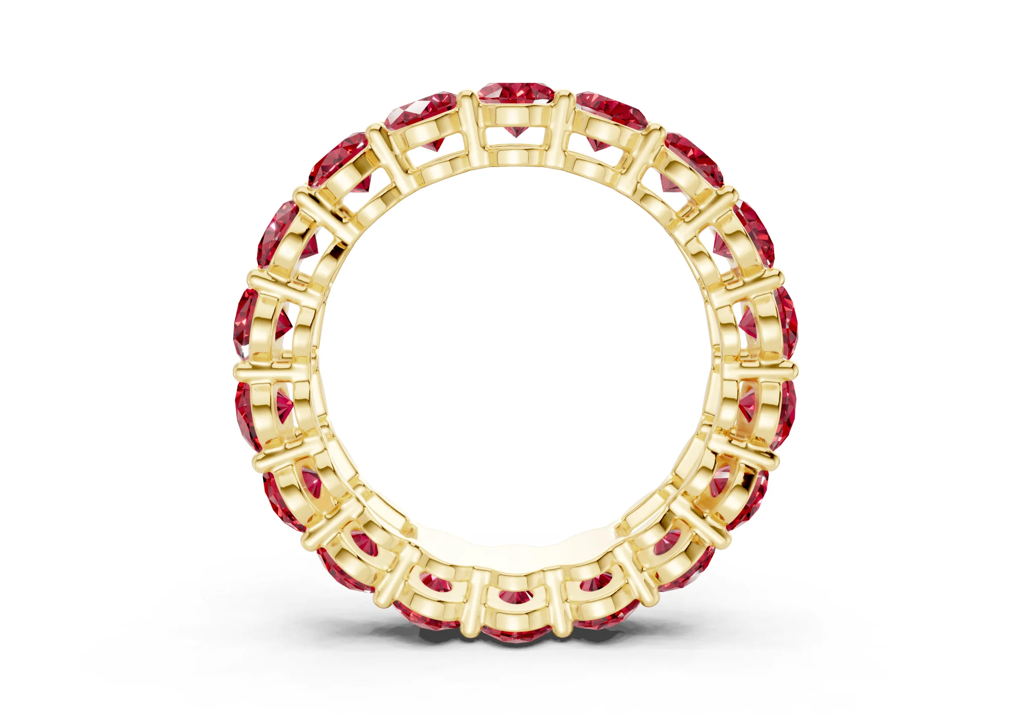 Melrose Oval Cut Ruby Gemstone Eternity Band 2½ Carat Total Wt. - Image 2