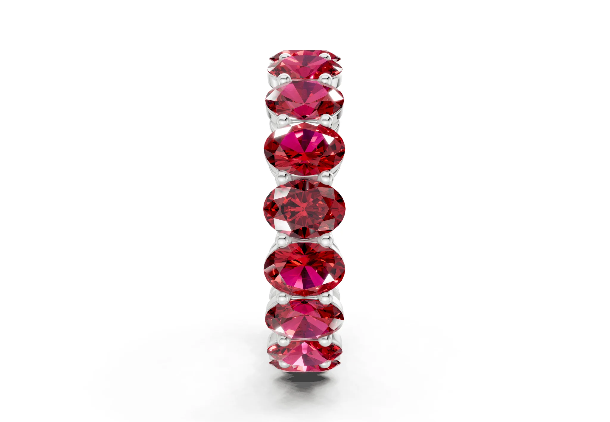 Melrose Oval Cut Ruby Gemstone Eternity Band 5½ Carat Total Wt. - Image 11