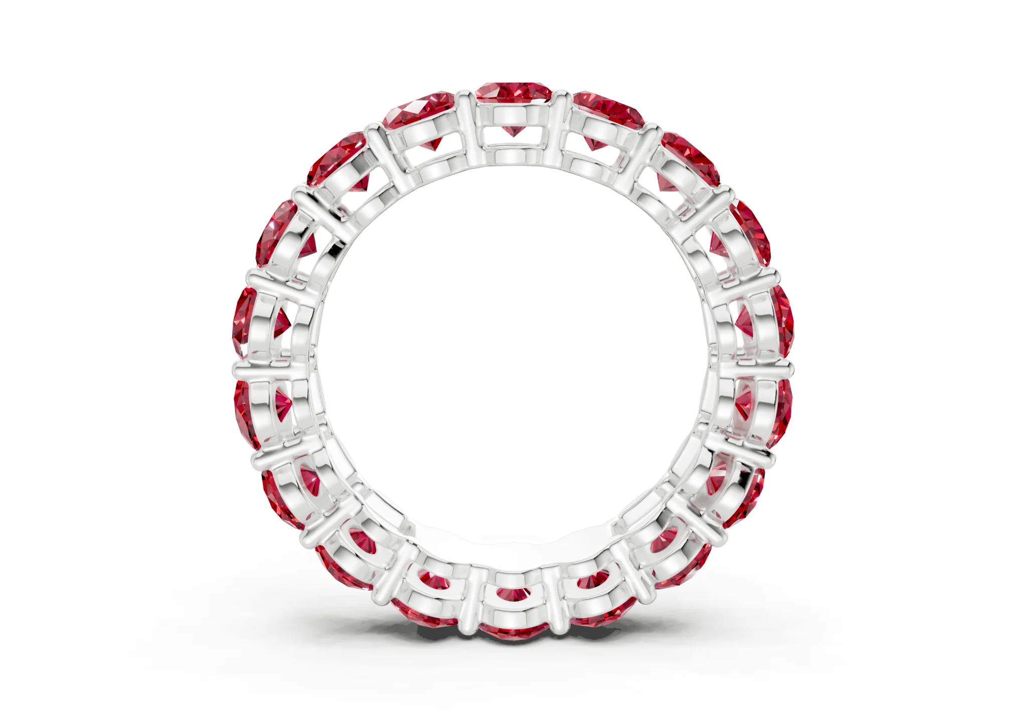 Melrose Oval Cut Ruby Gemstone Eternity Band 6½ Carat Total Wt. - Image 10