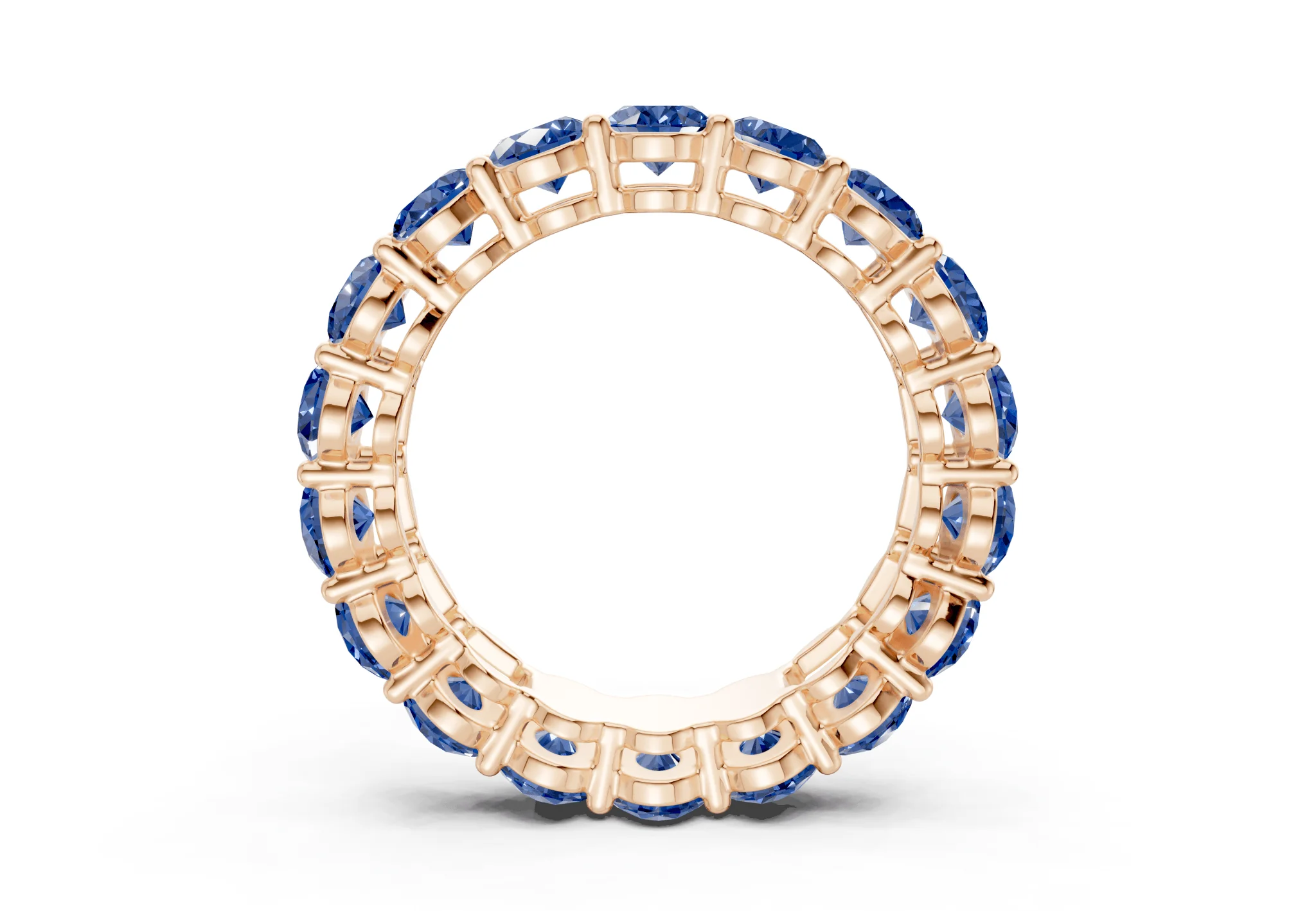 Melrose Oval Cut Sapphire Gemstone Eternity Band 2½ Carat Total Wt. - Image 6