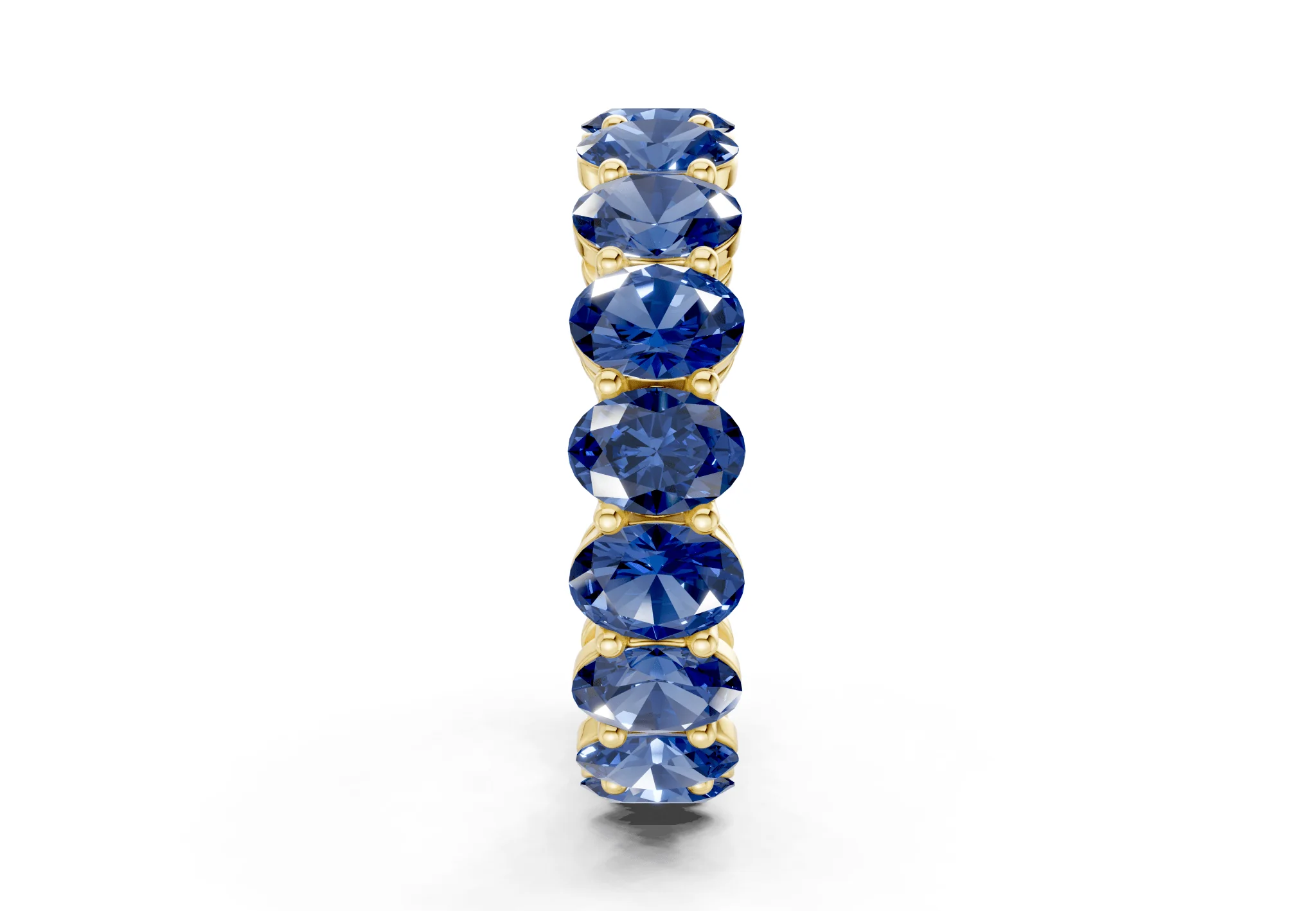 Melrose Oval Cut Sapphire Gemstone Eternity Band 5½ Carat Total Wt. - Image 3