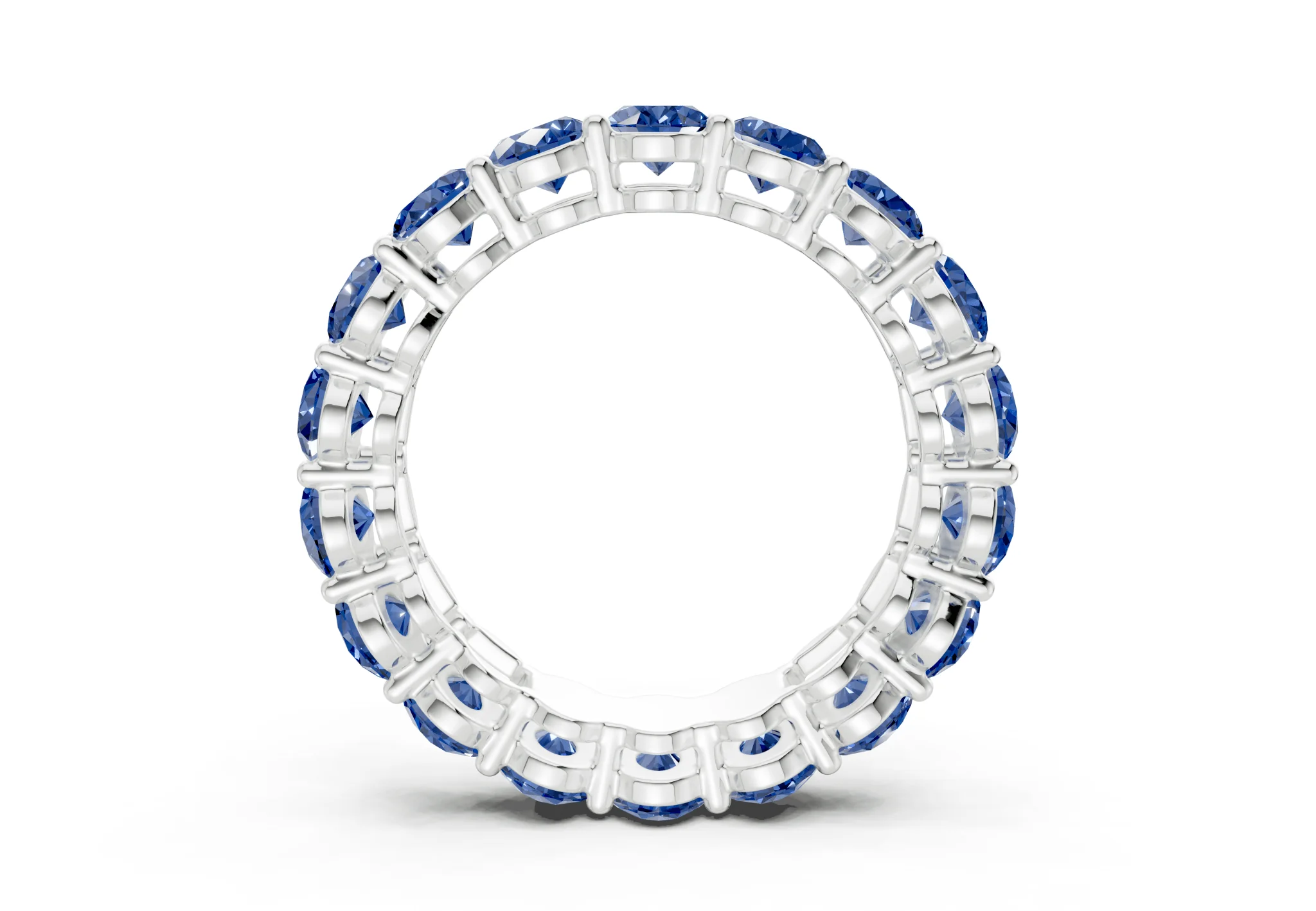 Melrose Oval Cut Sapphire Gemstone Eternity Band 6½ Carat Total Wt. - Image 10