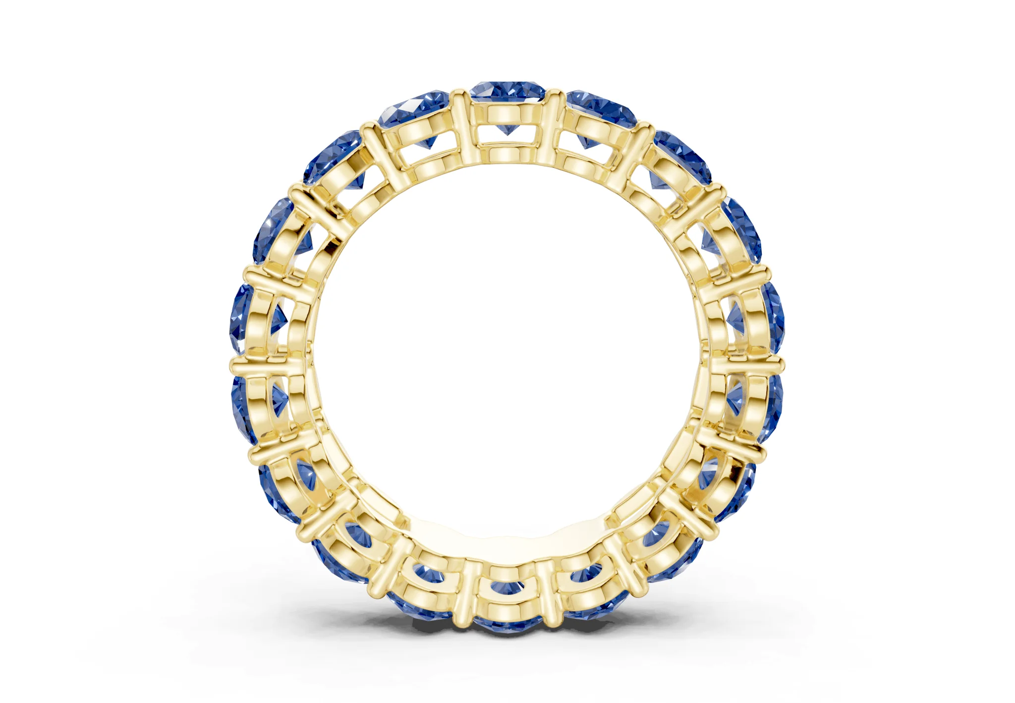 Melrose Oval Cut Sapphire Gemstone Eternity Band 6½ Carat Total Wt. - Image 2