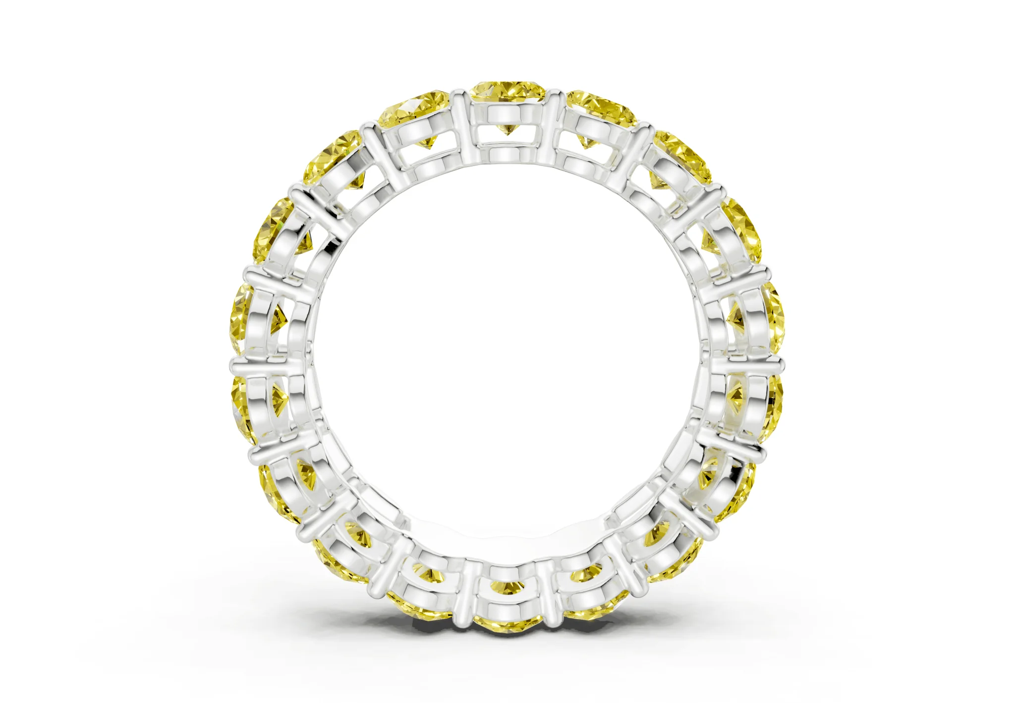 Melrose Oval Cut Yellow Diamond Eternity Band 2½ Carat Total Wt. - Image 10