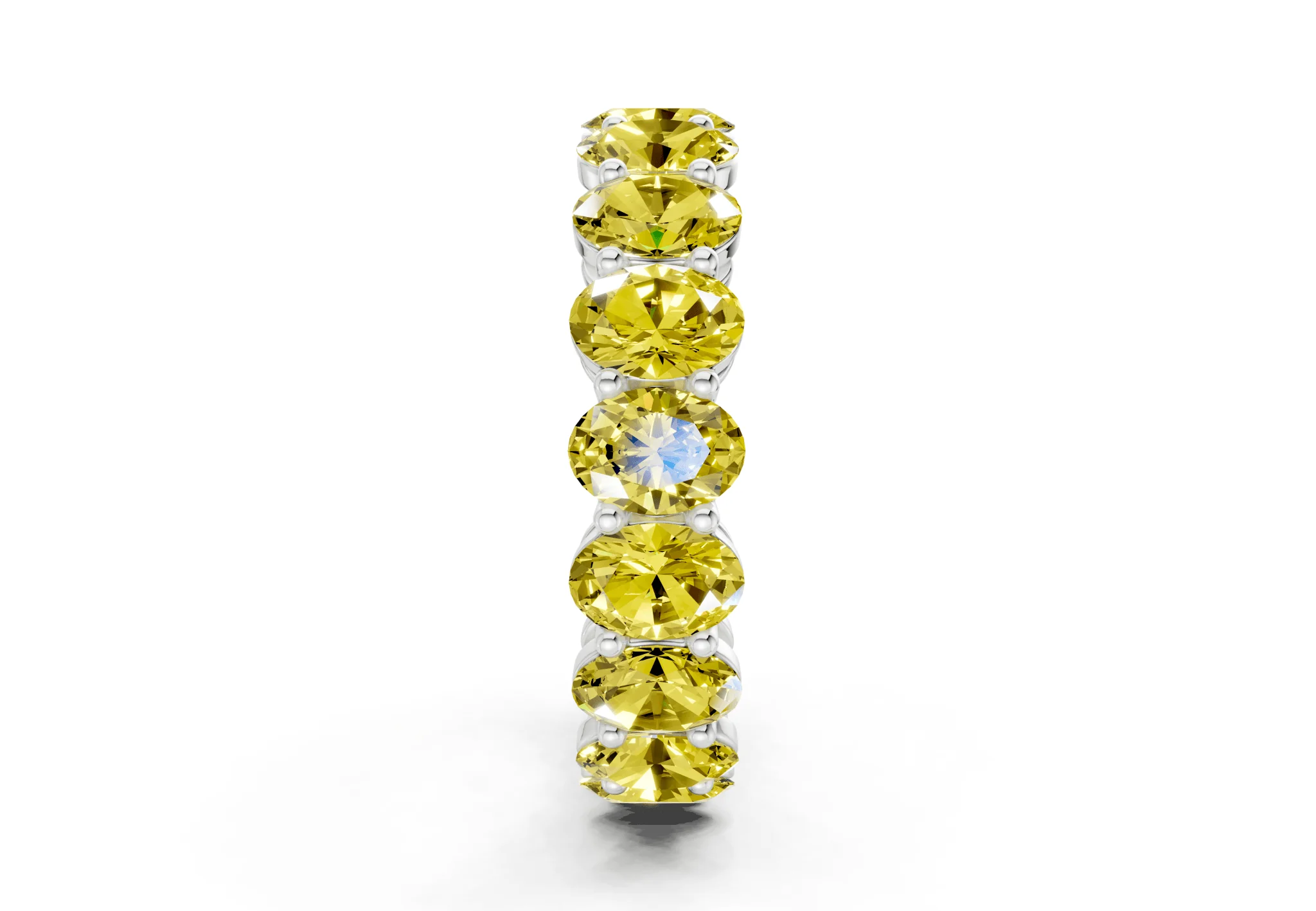 Melrose Oval Cut Yellow Diamond Eternity Band 2½ Carat Total Wt. - Image 11