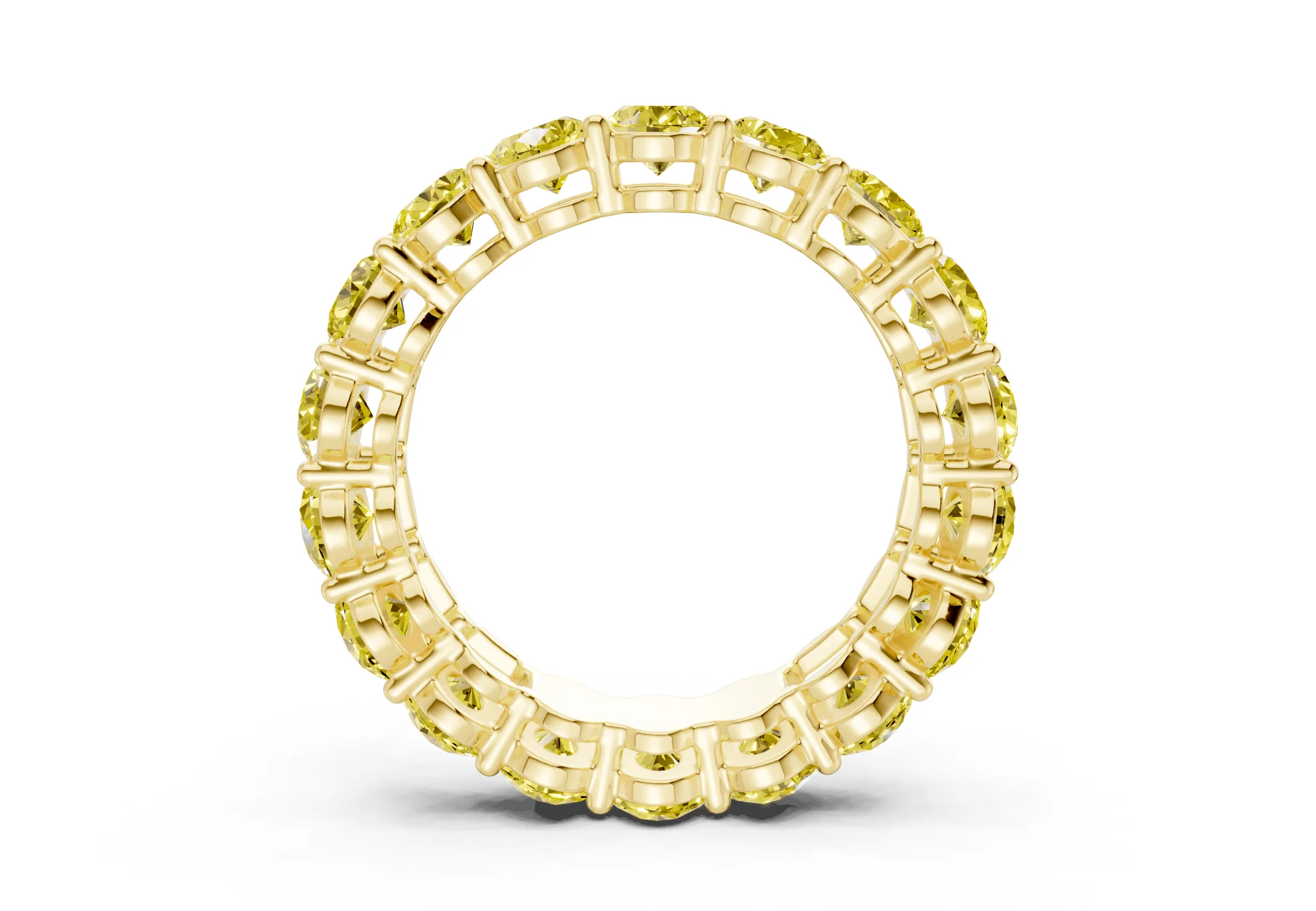 Melrose Oval Cut Yellow Diamond Eternity Band 2½ Carat Total Wt. - Image 2