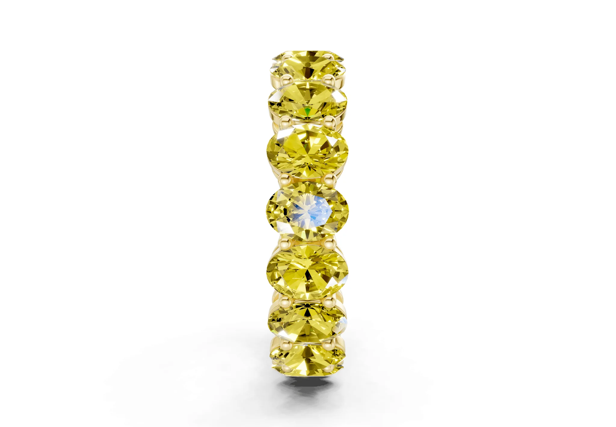 Melrose Oval Cut Yellow Diamond Eternity Band 2½ Carat Total Wt. - Image 3