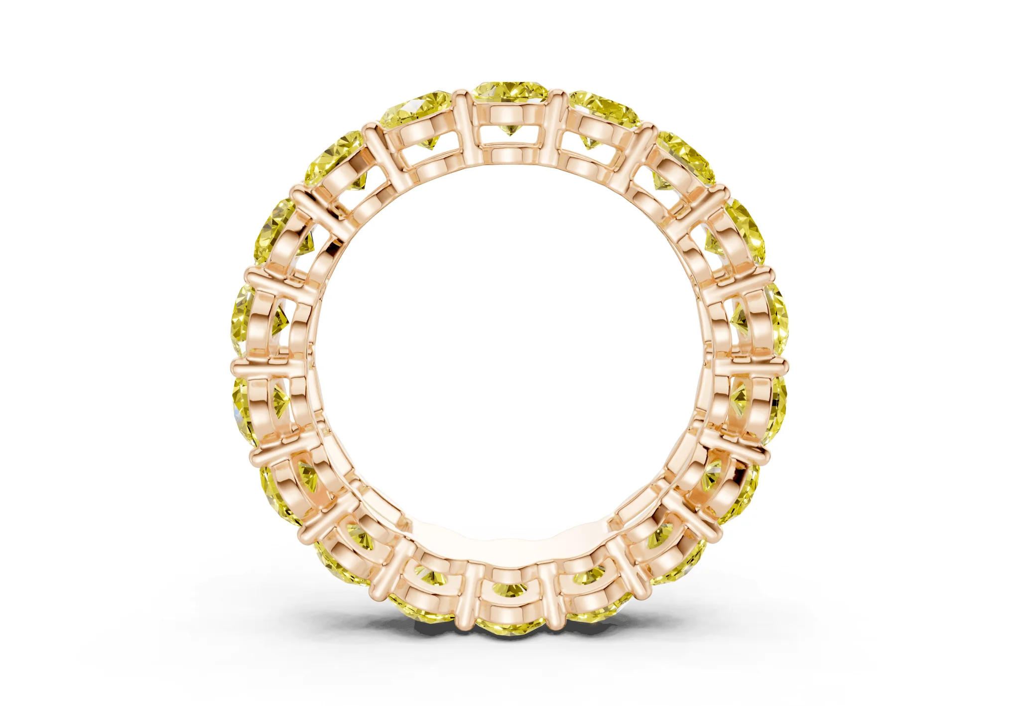Melrose Oval Cut Yellow Diamond Eternity Band 5½ Carat Total Wt. - Image 6
