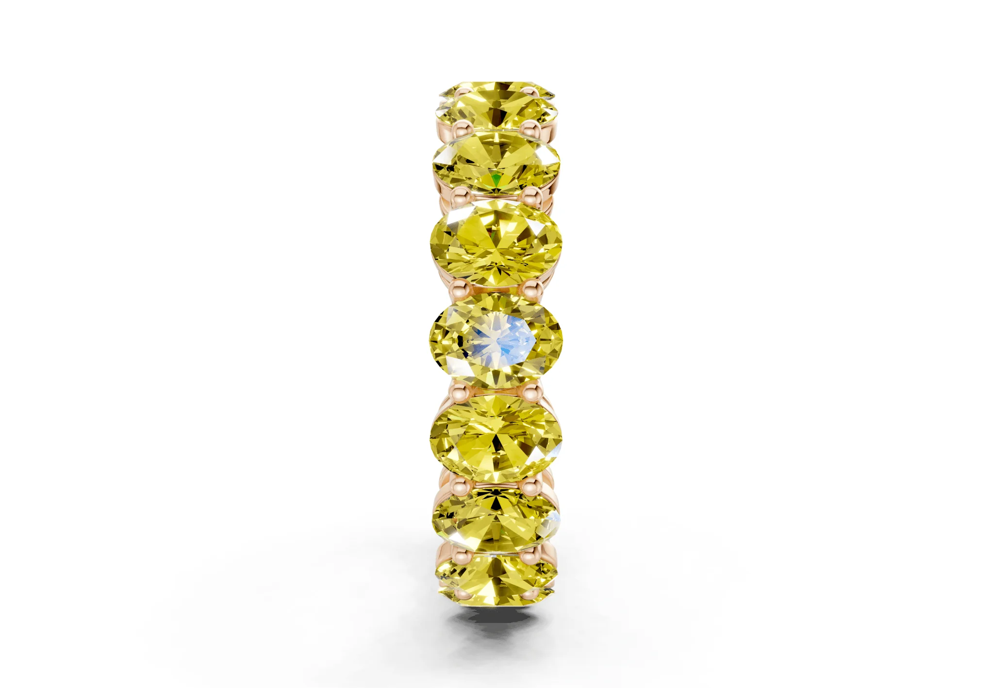 Melrose Oval Cut Yellow Diamond Eternity Band 6½ Carat Total Wt. - Image 7