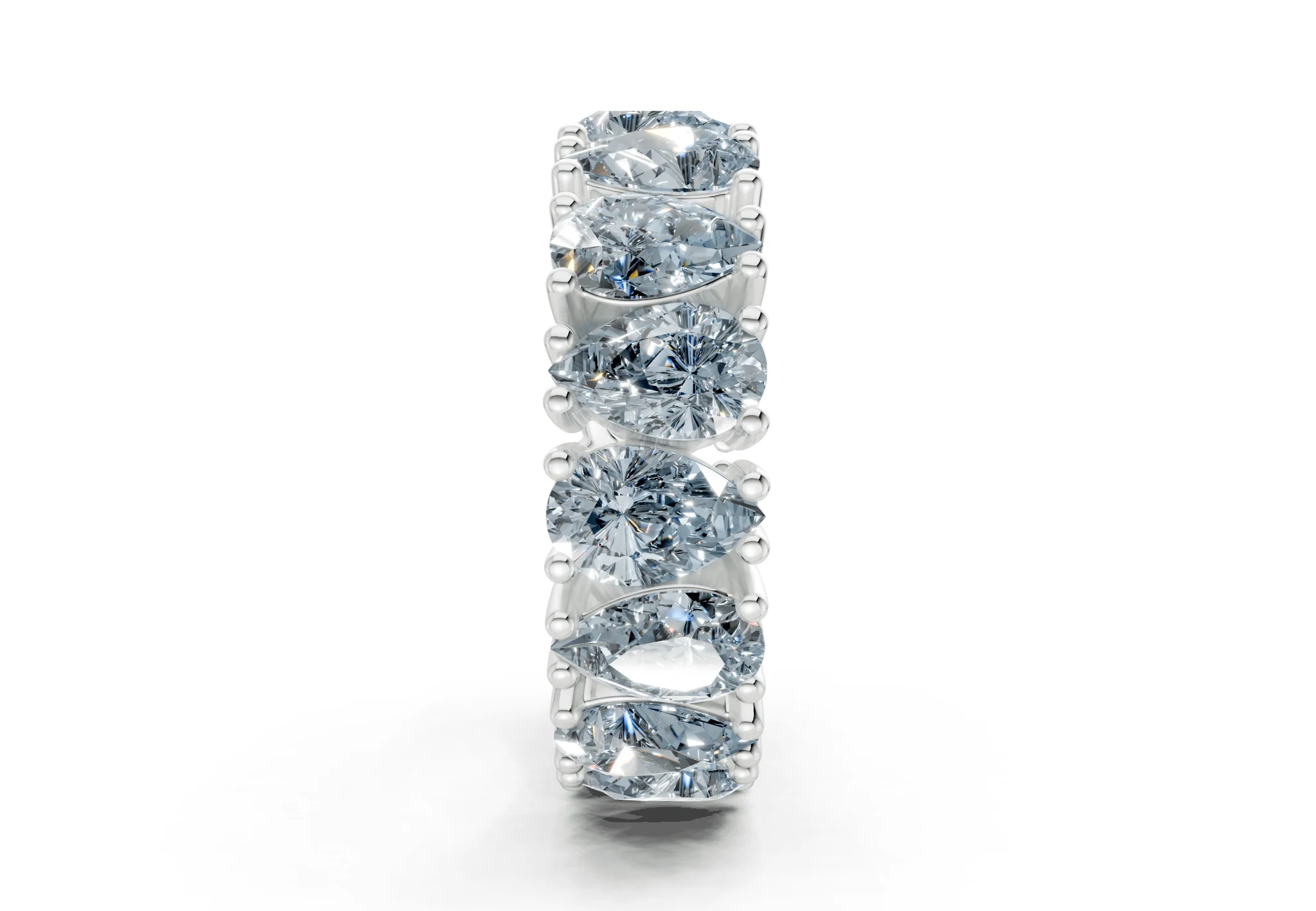 Melrose Pear Cut Blue Diamond Eternity Band 5 Carat Total Wt. - Image 11