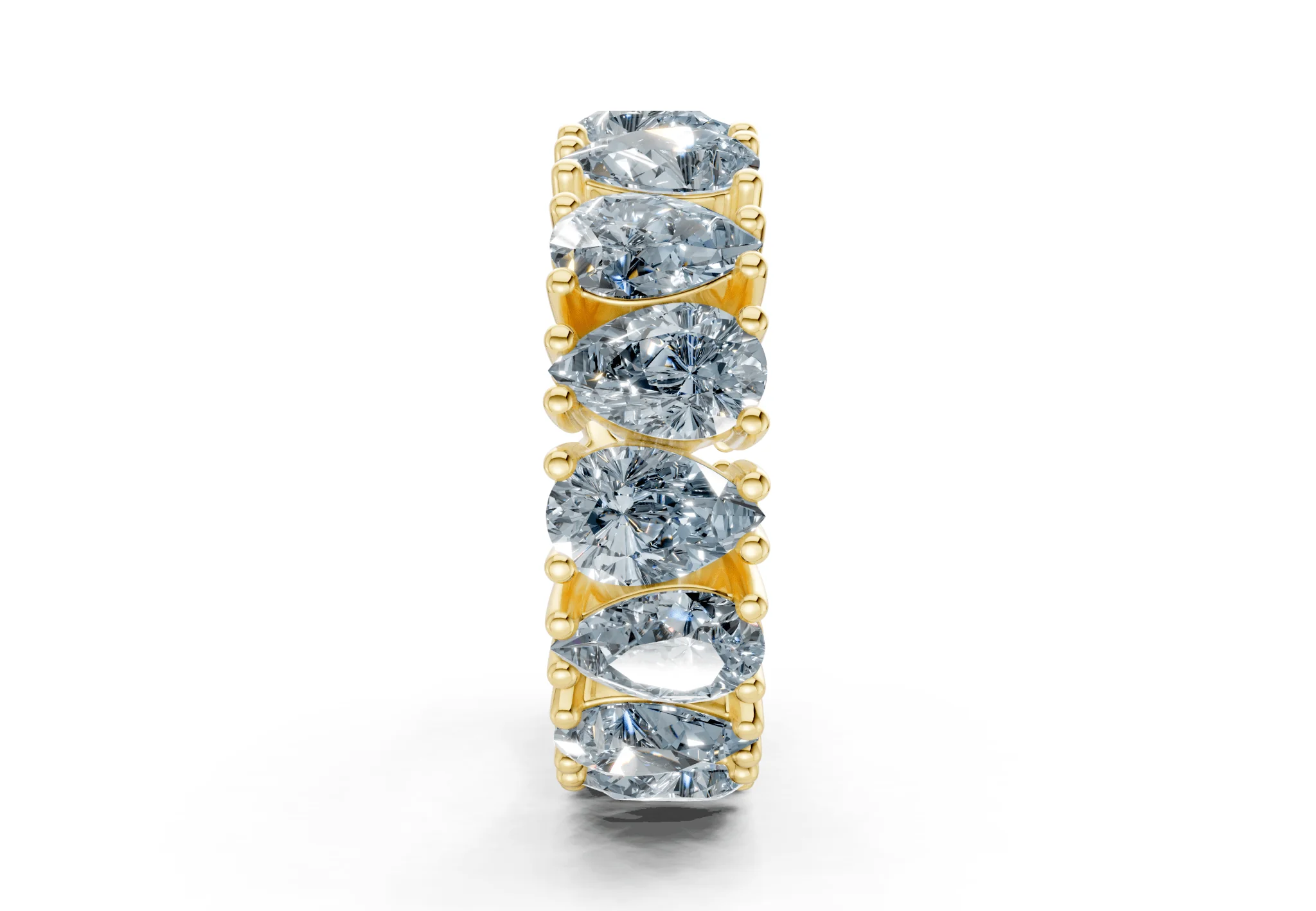 Melrose Pear Cut Blue Diamond Eternity Band 5 Carat Total Wt. - Image 3