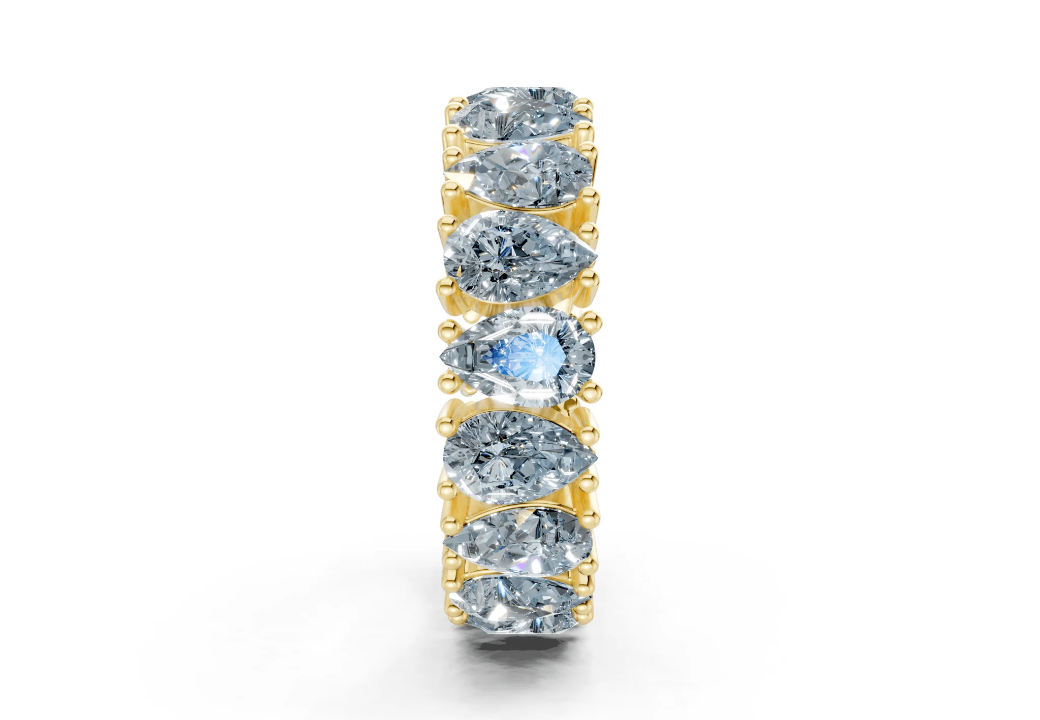 Melrose Pear Cut Blue Diamond Eternity Band 8 Carat Total Wt. - Image 3