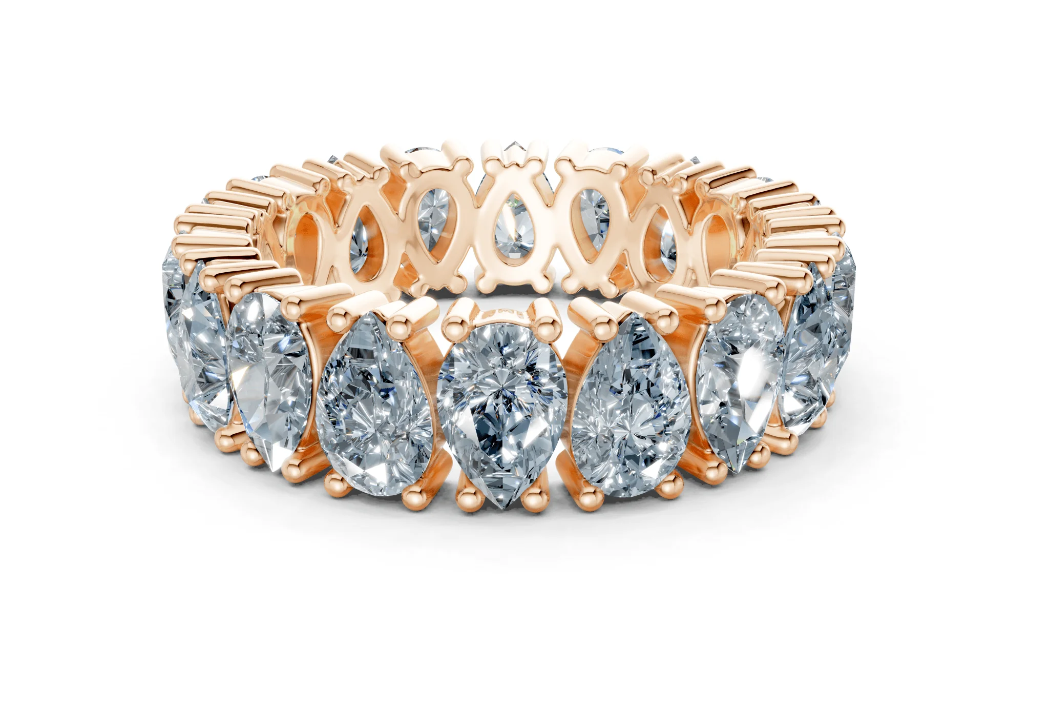 Melrose Pear Cut Blue Diamond Eternity Band 8 Carat Total Wt. - Image 5