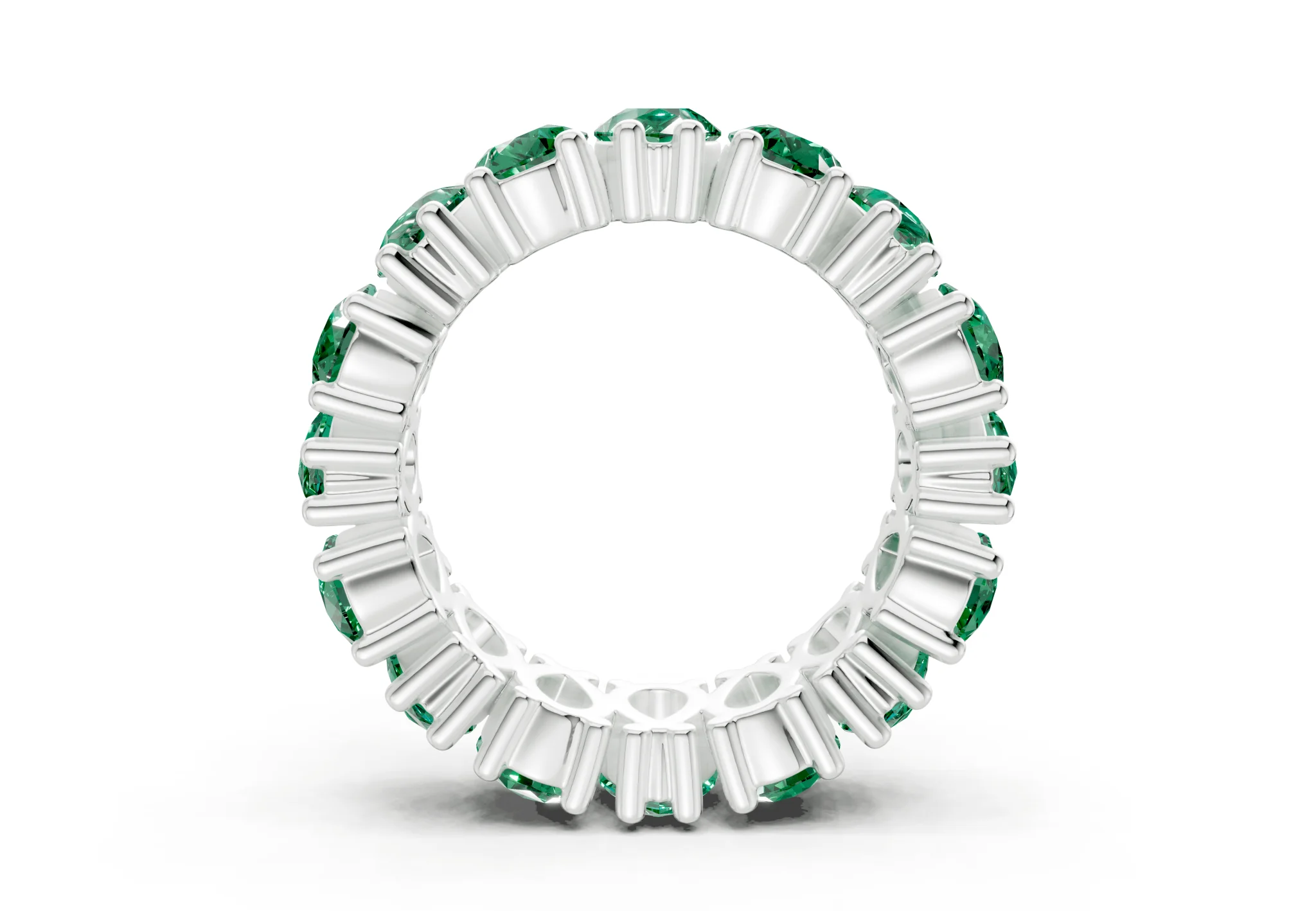 Melrose Pear Cut Emerald Gemstone Eternity Band 5 Carat Total Wt. - Image 10