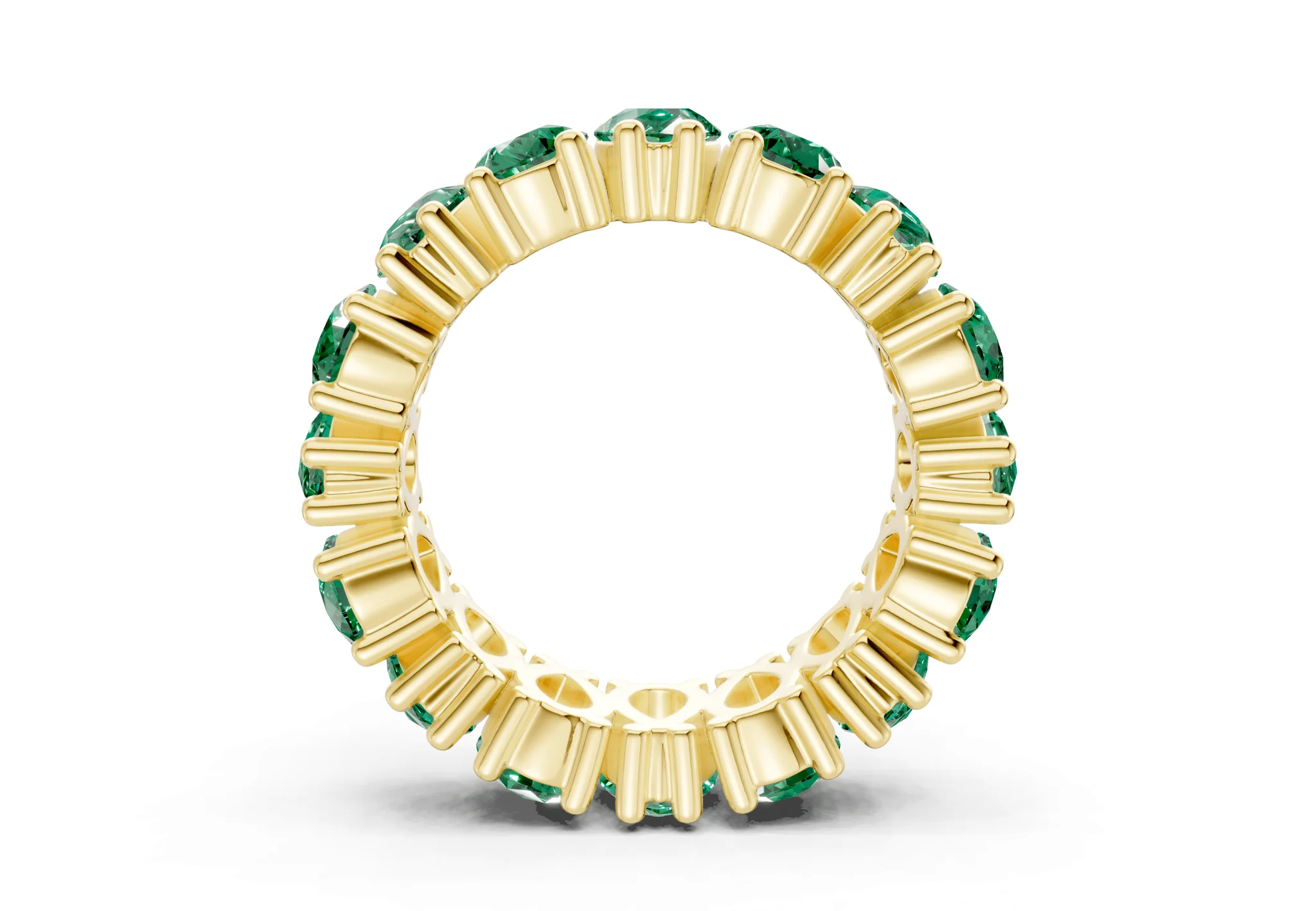 Melrose Pear Cut Emerald Gemstone Eternity Band 5 Carat Total Wt. - Image 2