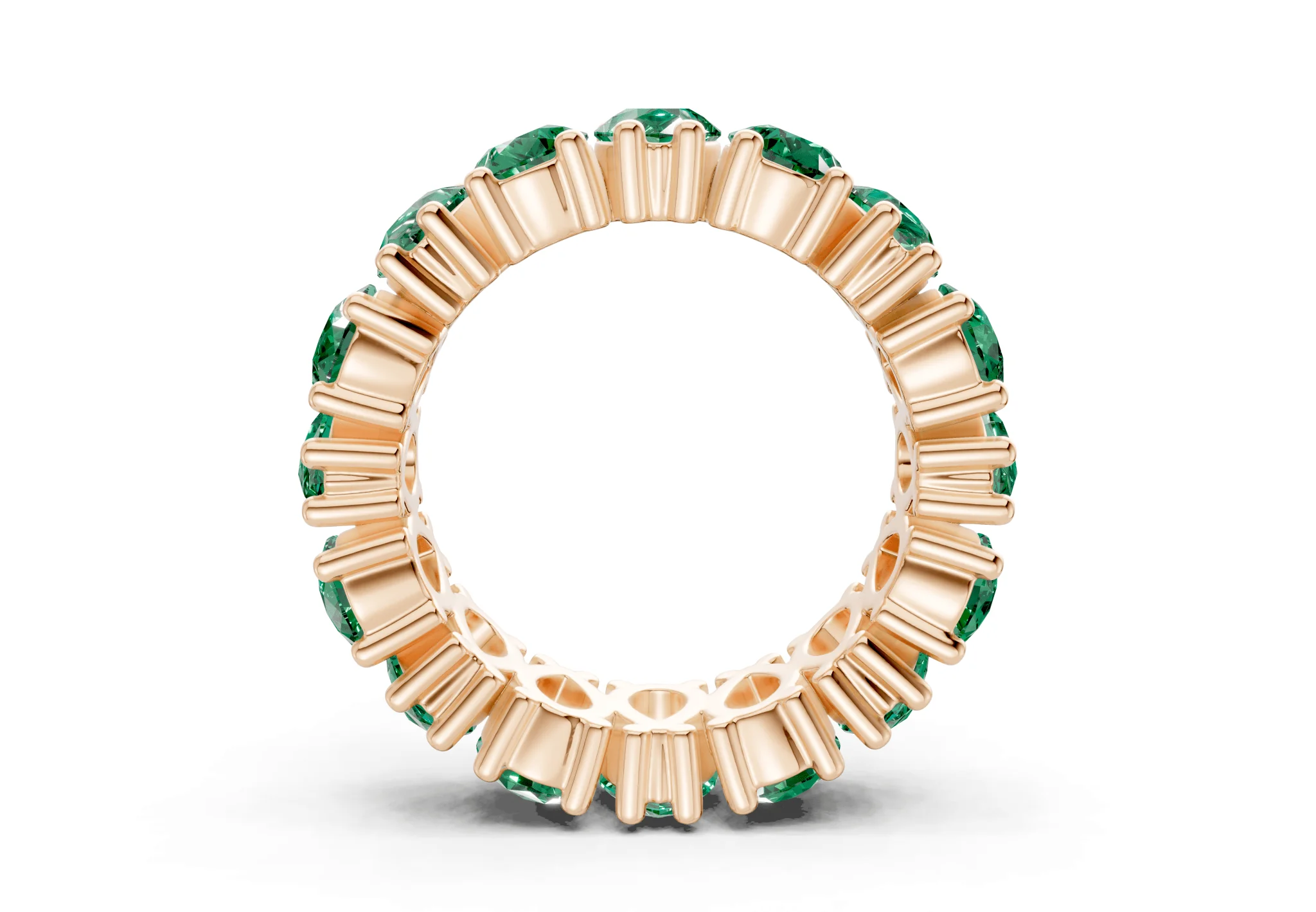 Melrose Pear Cut Emerald Gemstone Eternity Band 5 Carat Total Wt. - Image 6