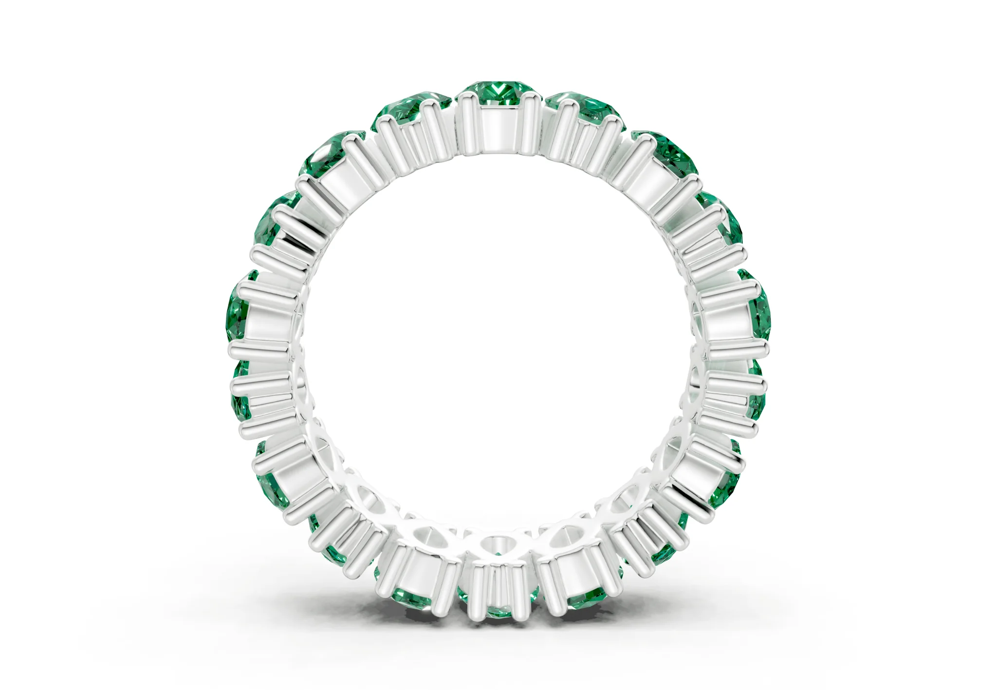 Melrose Pear Cut Emerald Gemstone Eternity Band 8 Carat Total Wt. - Image 10