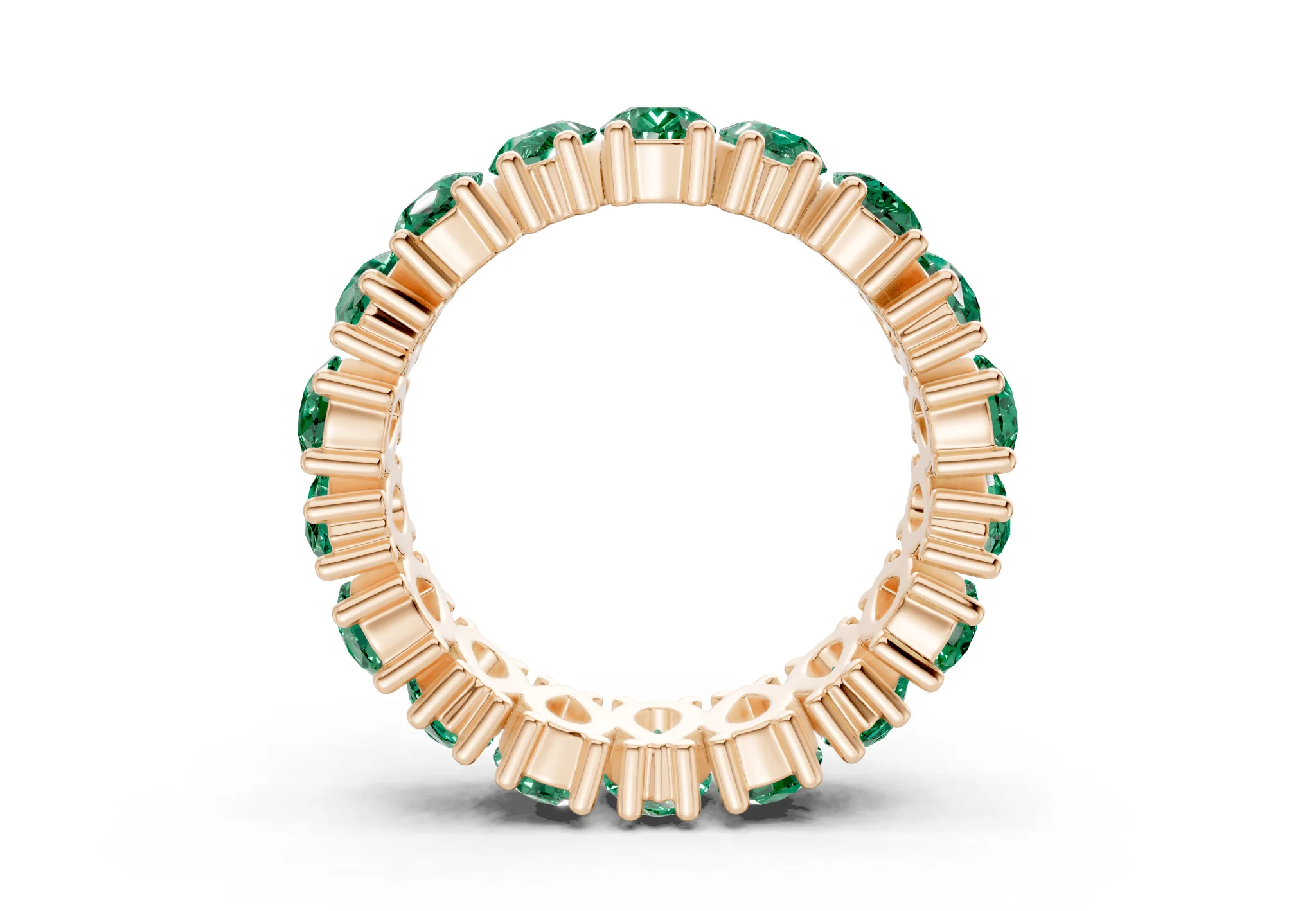 Melrose Pear Cut Emerald Gemstone Eternity Band 8 Carat Total Wt. - Image 6