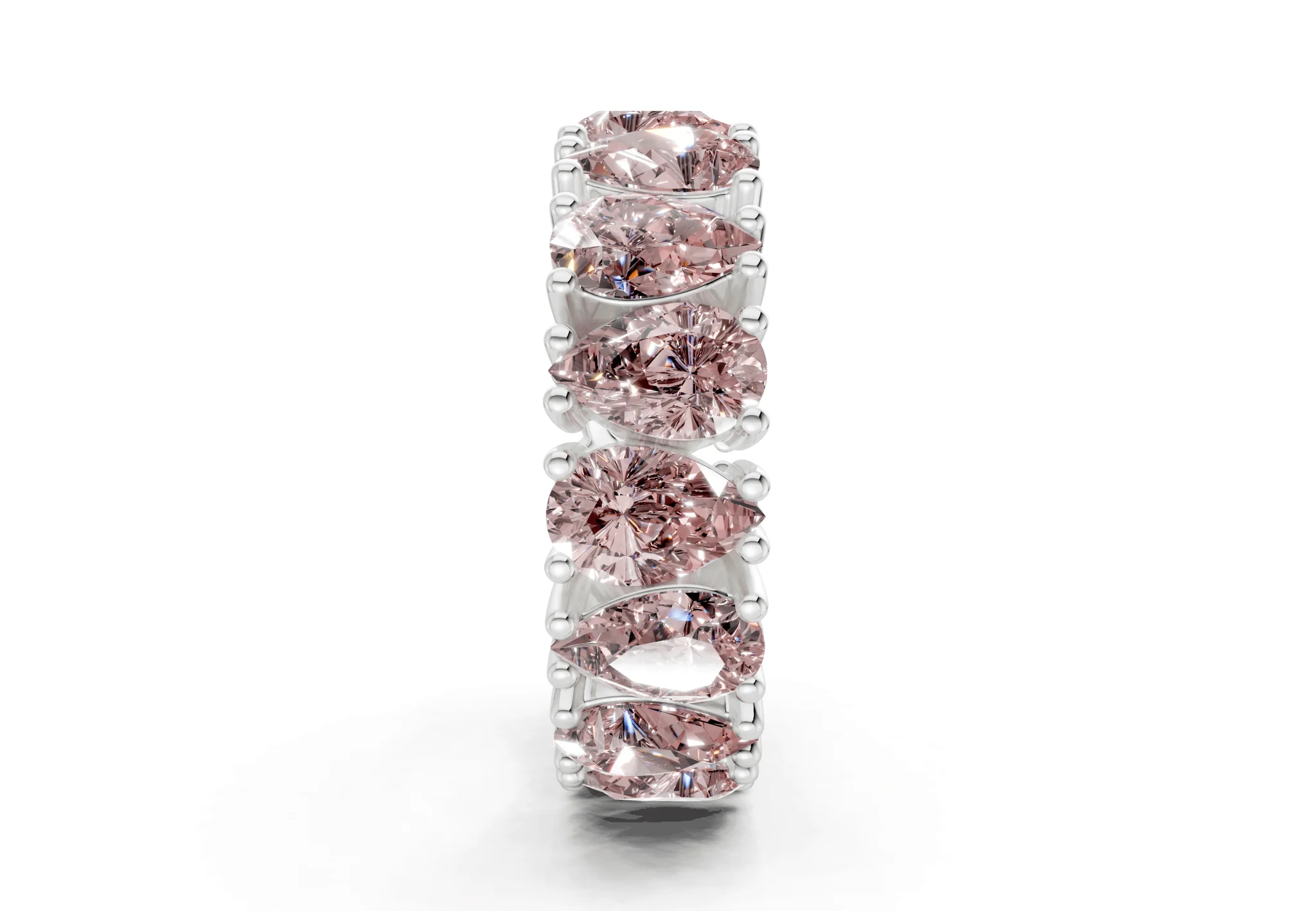 Melrose Pear Cut Pink Diamond Eternity Band 5 Carat Total Wt. - Image 11