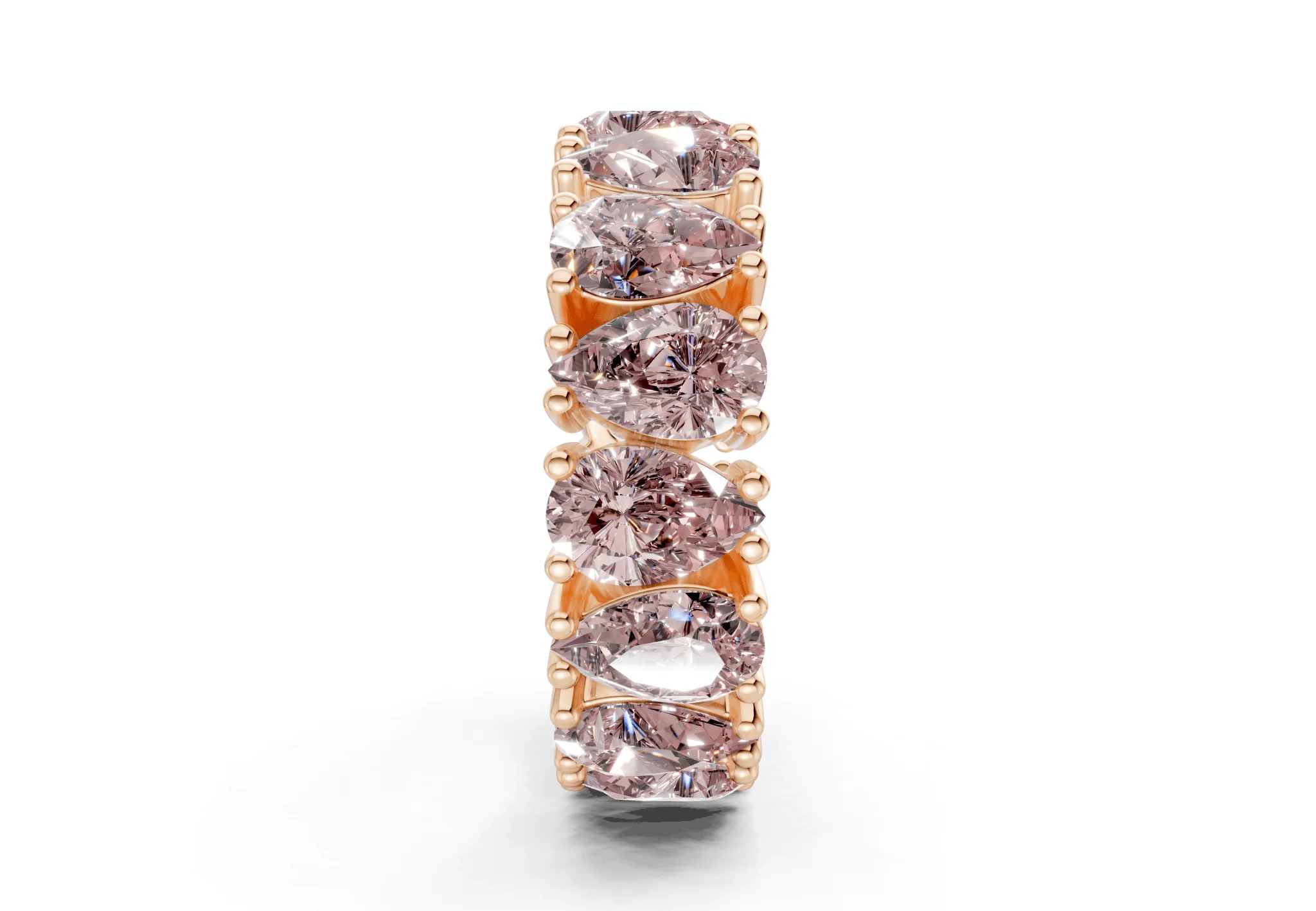 Melrose Pear Cut Pink Diamond Eternity Band 5 Carat Total Wt. - Image 7