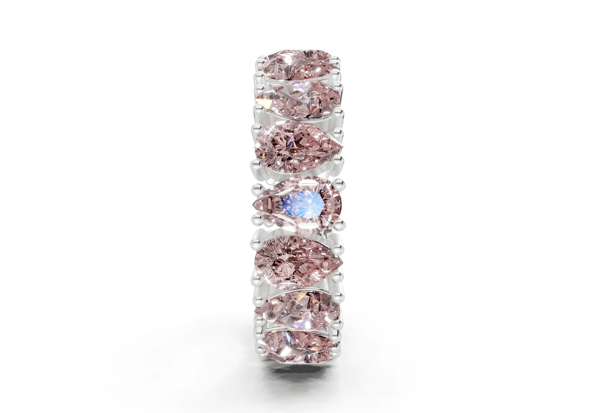 Melrose Pear Cut Pink Diamond Eternity Band 8 Carat Total Wt. - Image 11