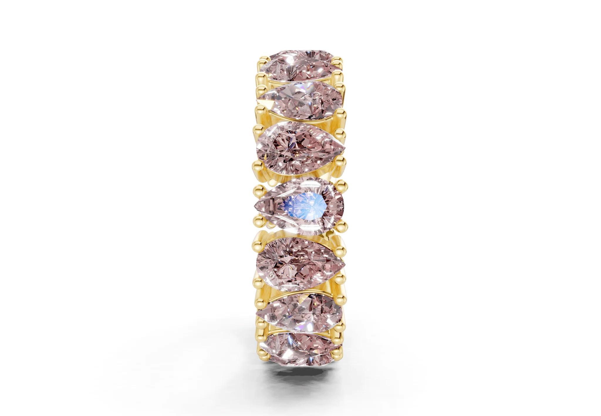 Melrose Pear Cut Pink Diamond Eternity Band 8 Carat Total Wt. - Image 3