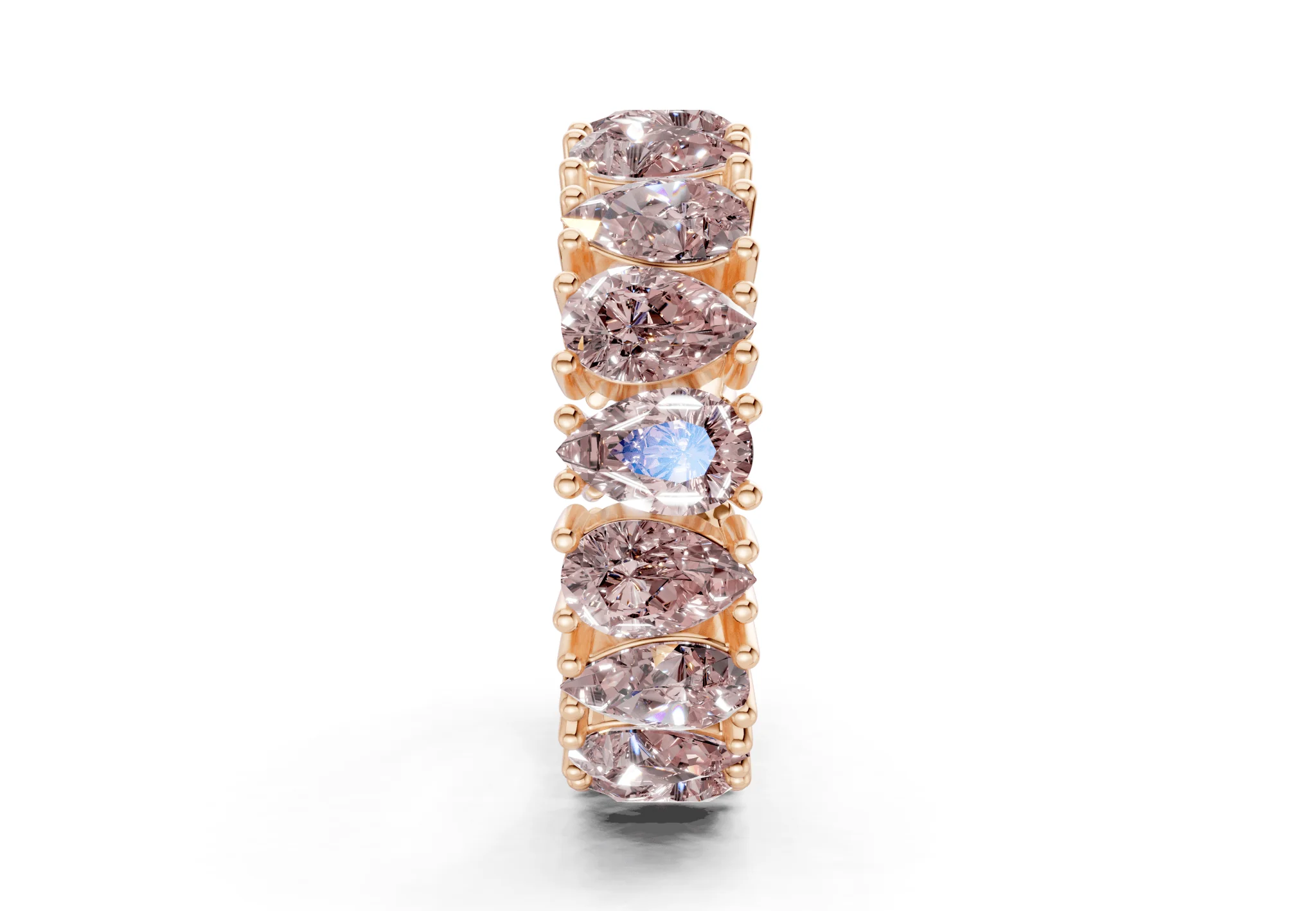 Melrose Pear Cut Pink Diamond Eternity Band 8 Carat Total Wt. - Image 7