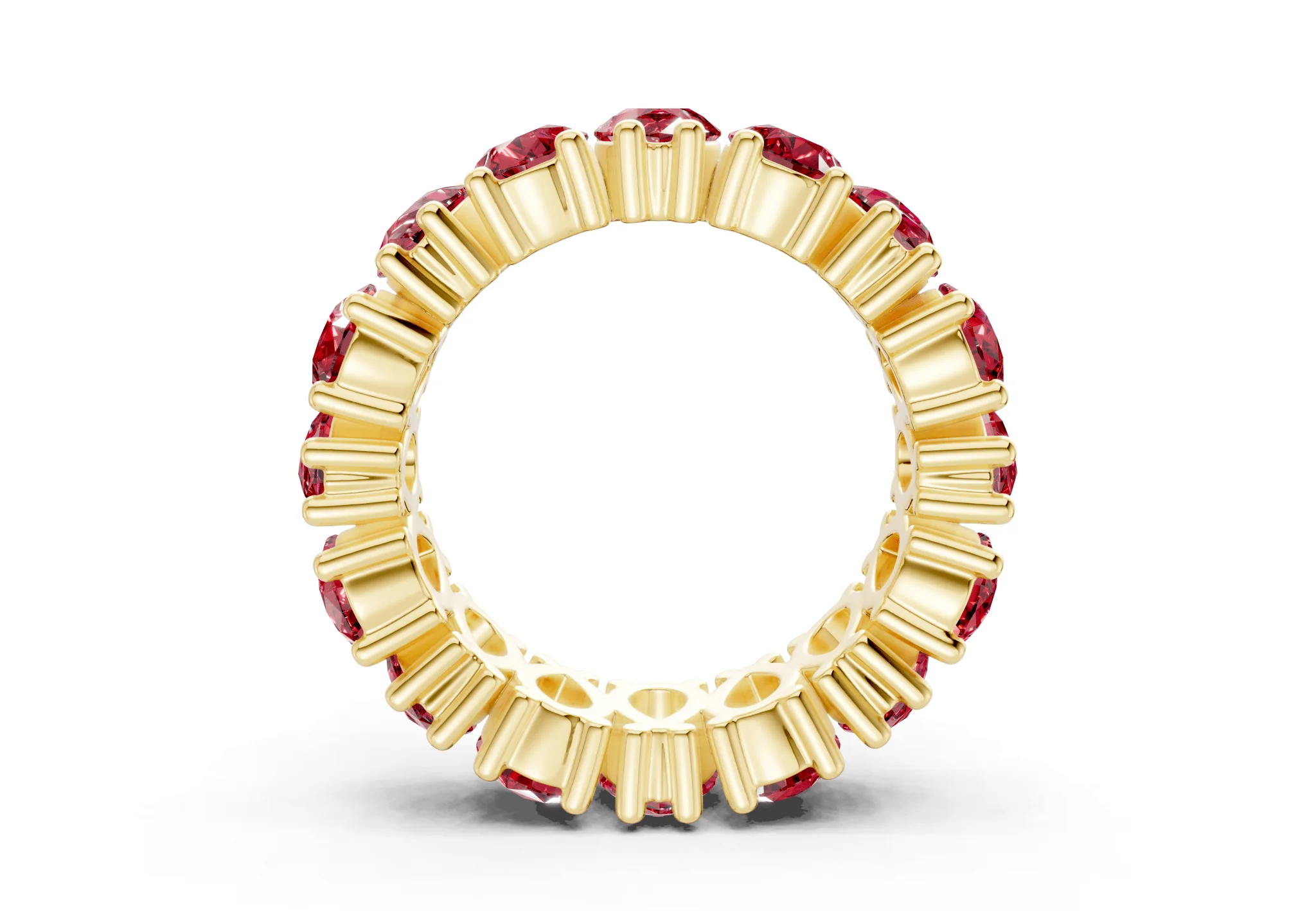 Melrose Pear Cut Ruby Gemstone Eternity Band 5 Carat Total Wt. - Image 2