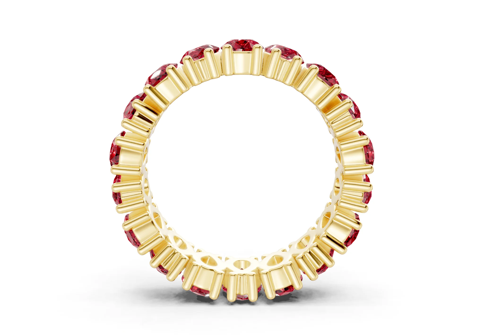 Melrose Pear Cut Ruby Gemstone Eternity Band 8 Carat Total Wt. - Image 2