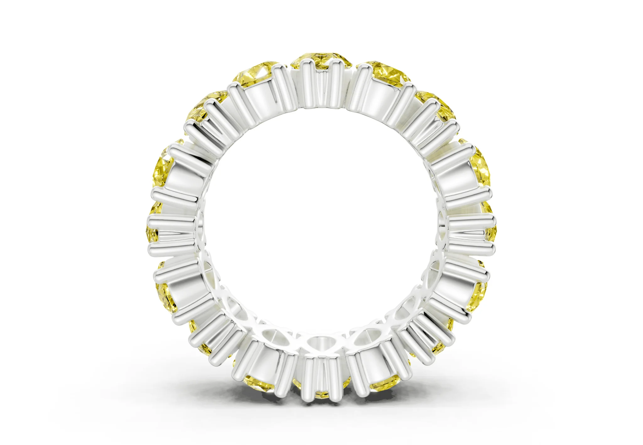 Melrose Pear Cut Yellow Diamond Eternity Band 5 Carat Total Wt. - Image 10