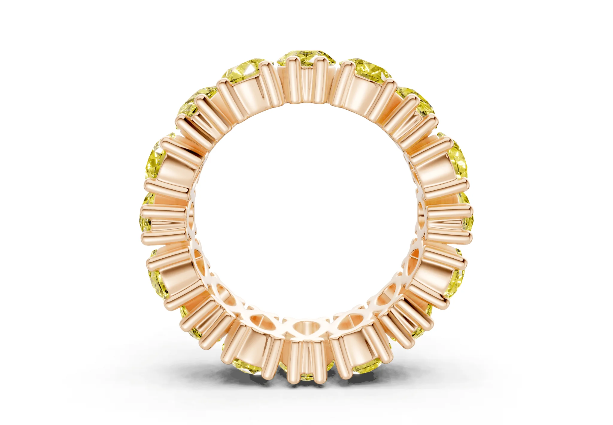 Melrose Pear Cut Yellow Diamond Eternity Band 5 Carat Total Wt. - Image 6