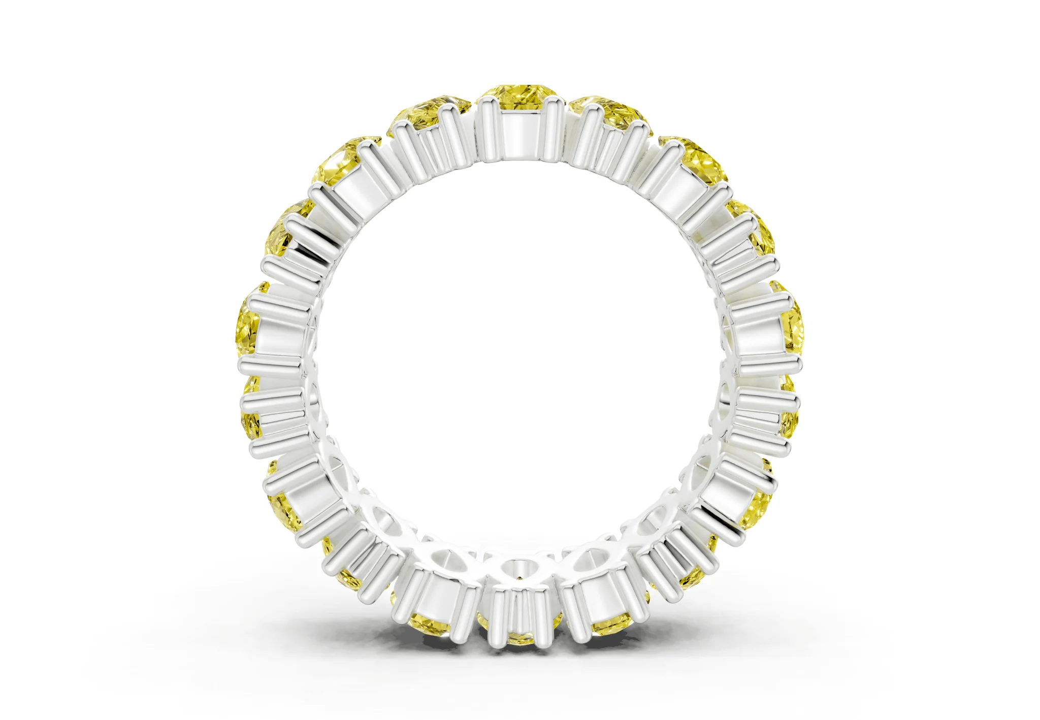 Melrose Pear Cut Yellow Diamond Eternity Band 8 Carat Total Wt. - Image 10