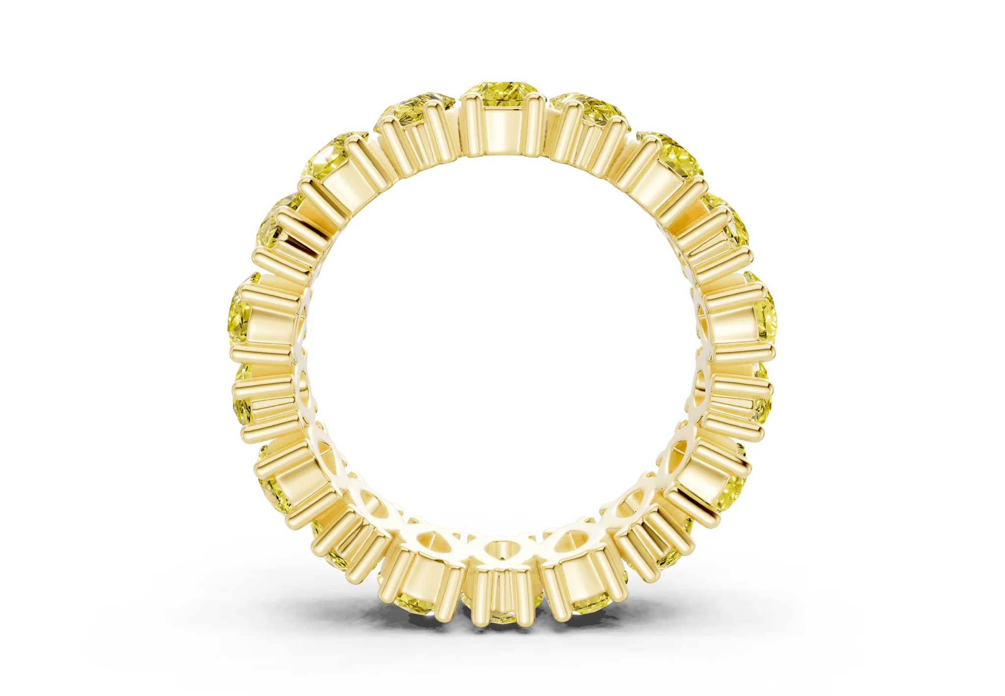Melrose Pear Cut Yellow Diamond Eternity Band 8 Carat Total Wt. - Image 2