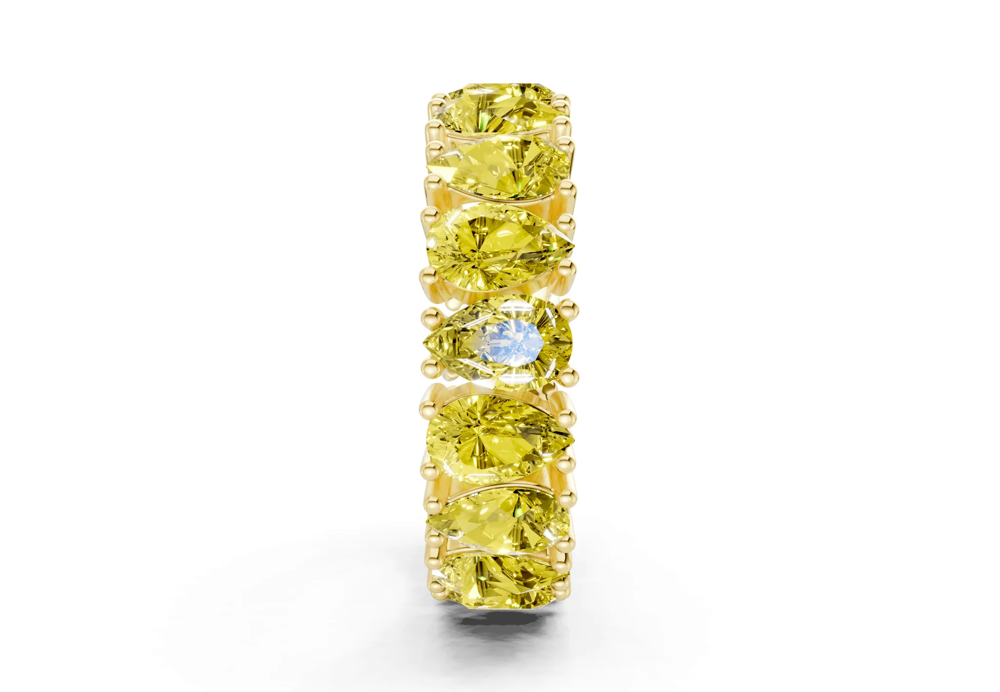 Melrose Pear Cut Yellow Diamond Eternity Band 8 Carat Total Wt. - Image 3