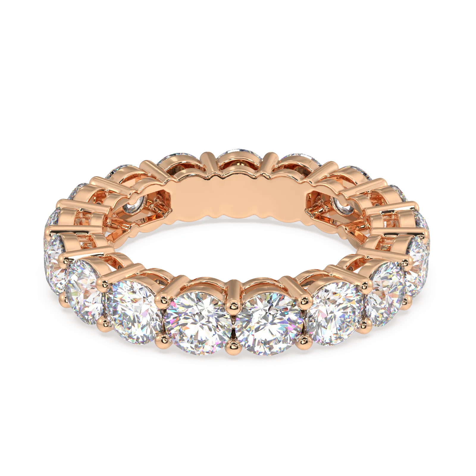 Melrose Round Classic Eternity Bands - 5ct - Image 6
