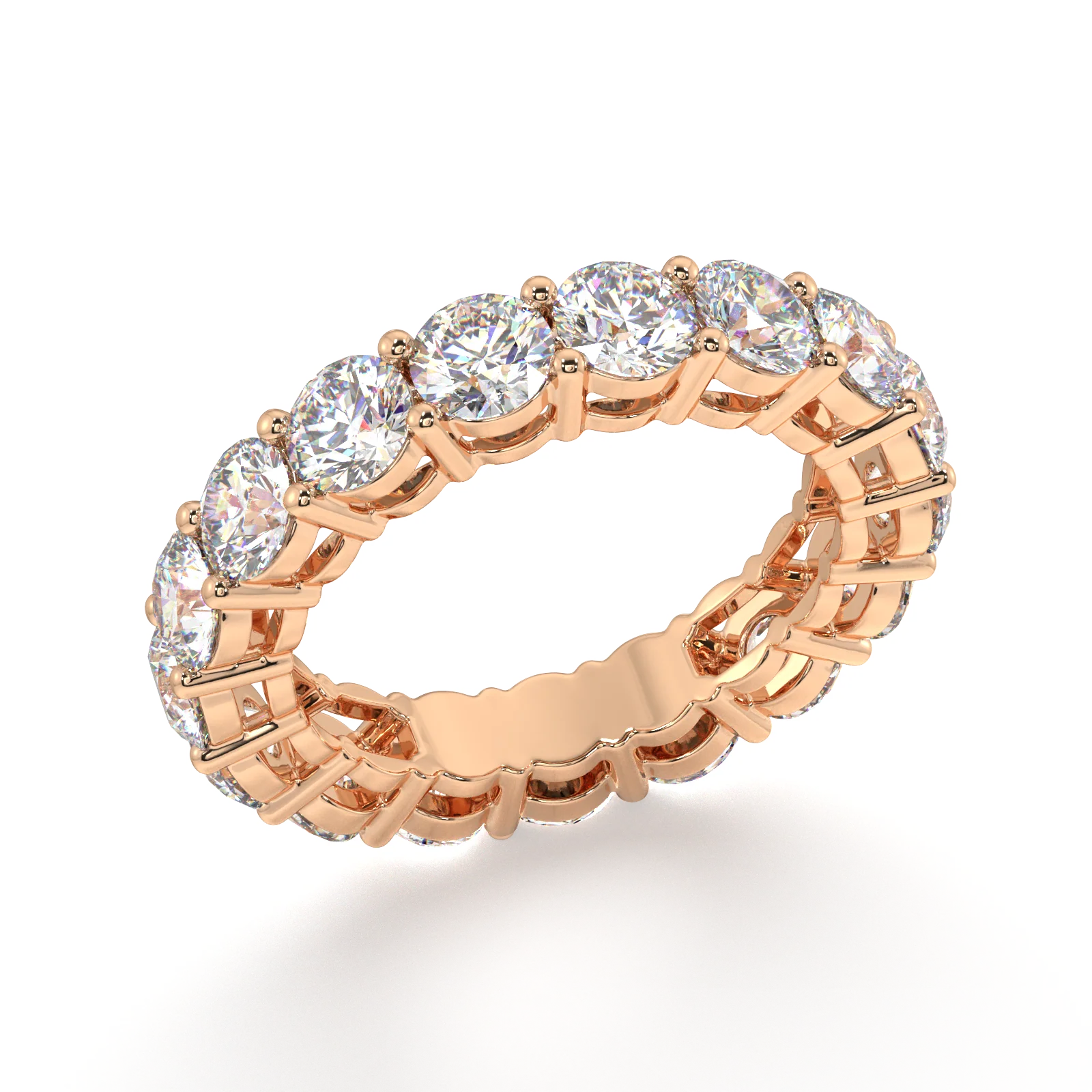 Melrose Round Classic Eternity Bands - 5ct - Image 8