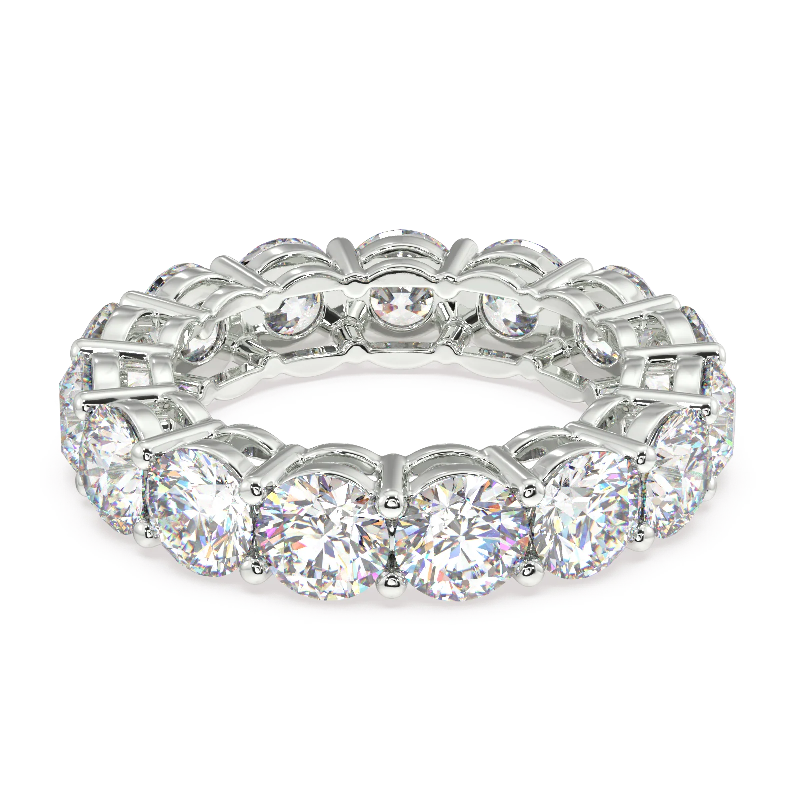 Melrose Round Classic Eternity Bands - 7ct - Image 16