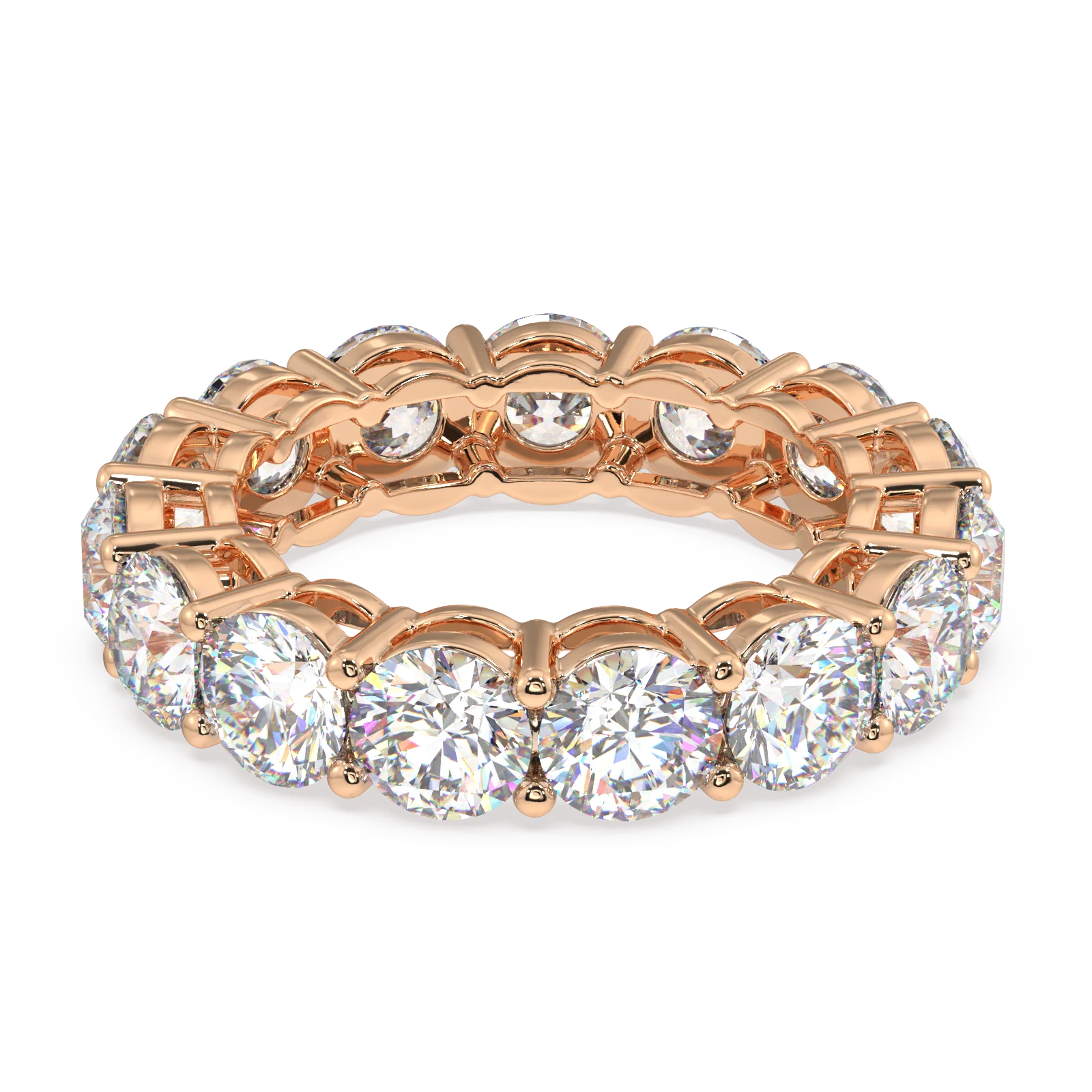 Melrose Round Classic Eternity Bands - 7ct - Image 6