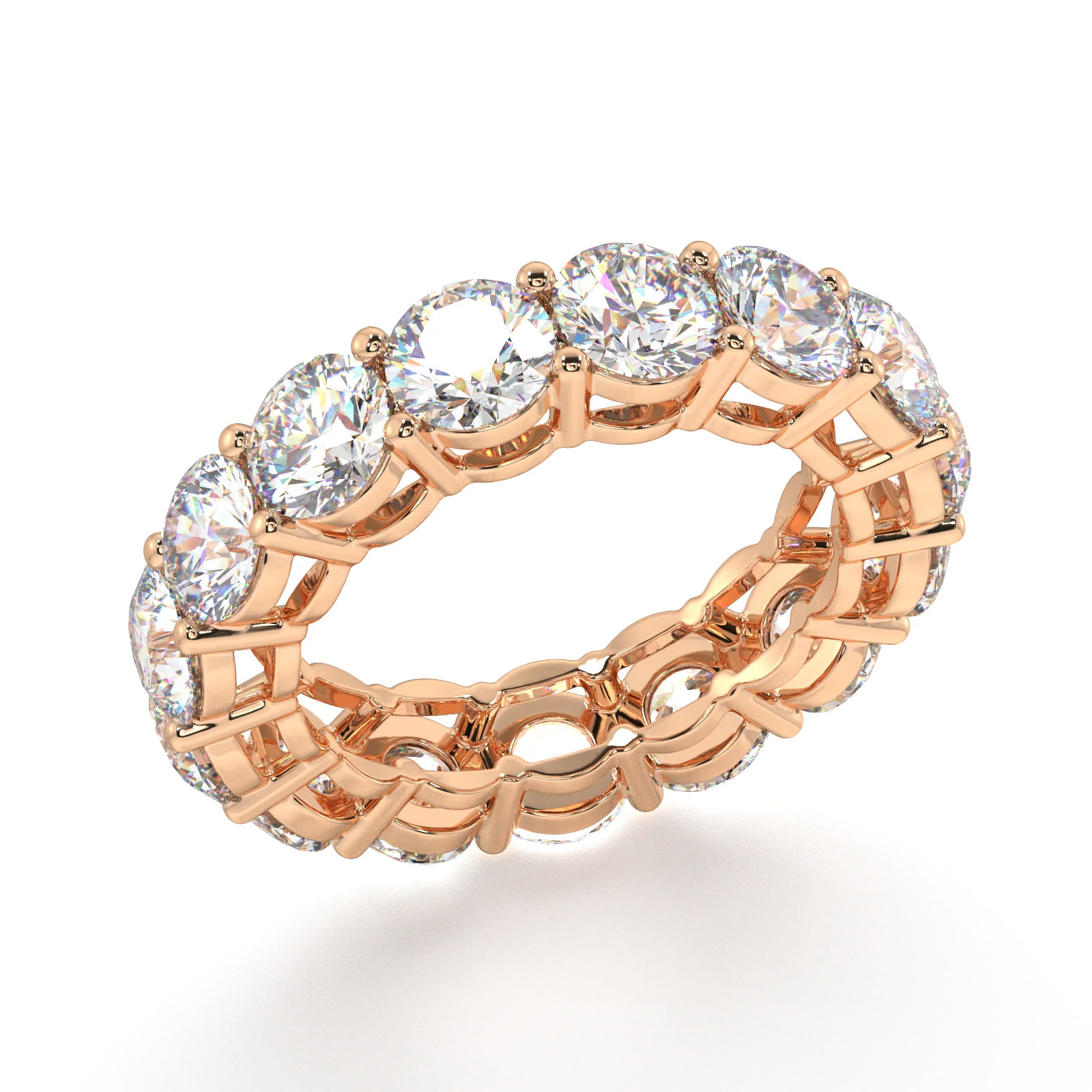 Melrose Round Classic Eternity Bands - 7ct - Image 7