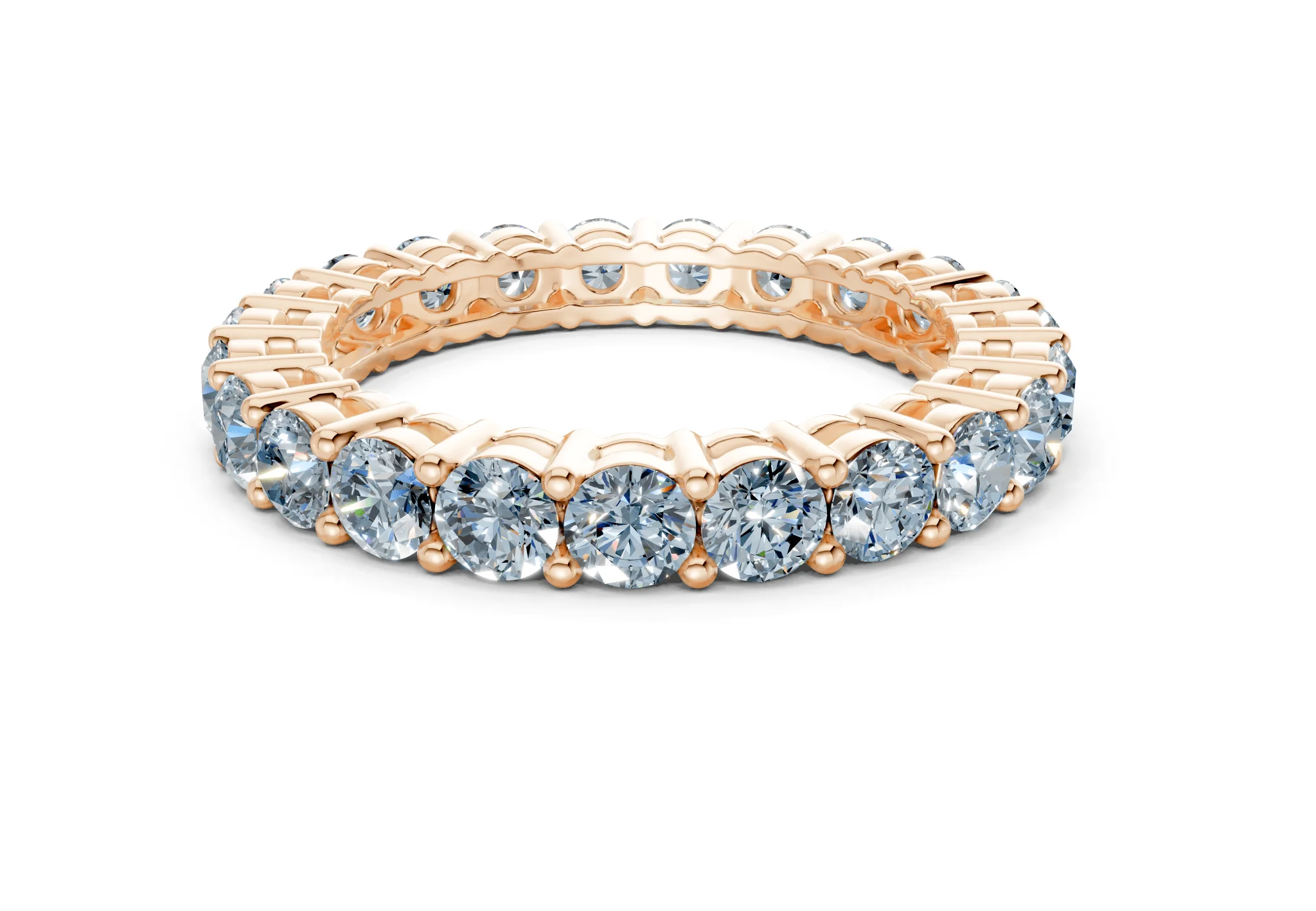 Melrose Round Cut Blue Diamond Eternity Band 7 Carat Total Wt. - Image 5