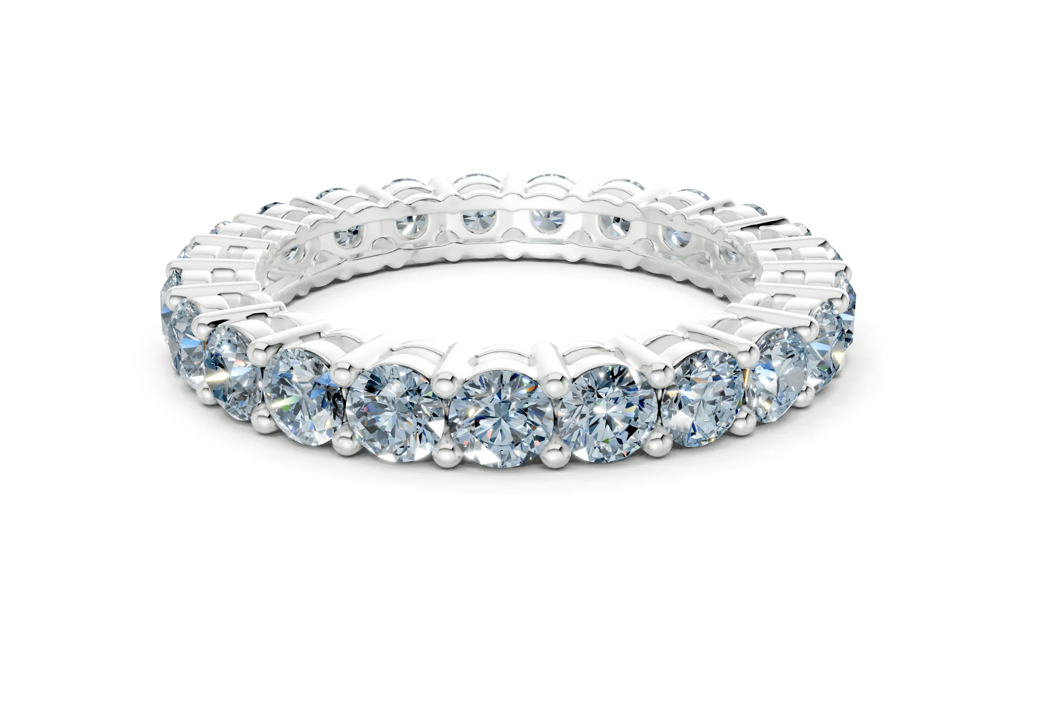 Melrose Round Cut Blue Diamond Eternity Band 7 Carat Total Wt. - Image 9