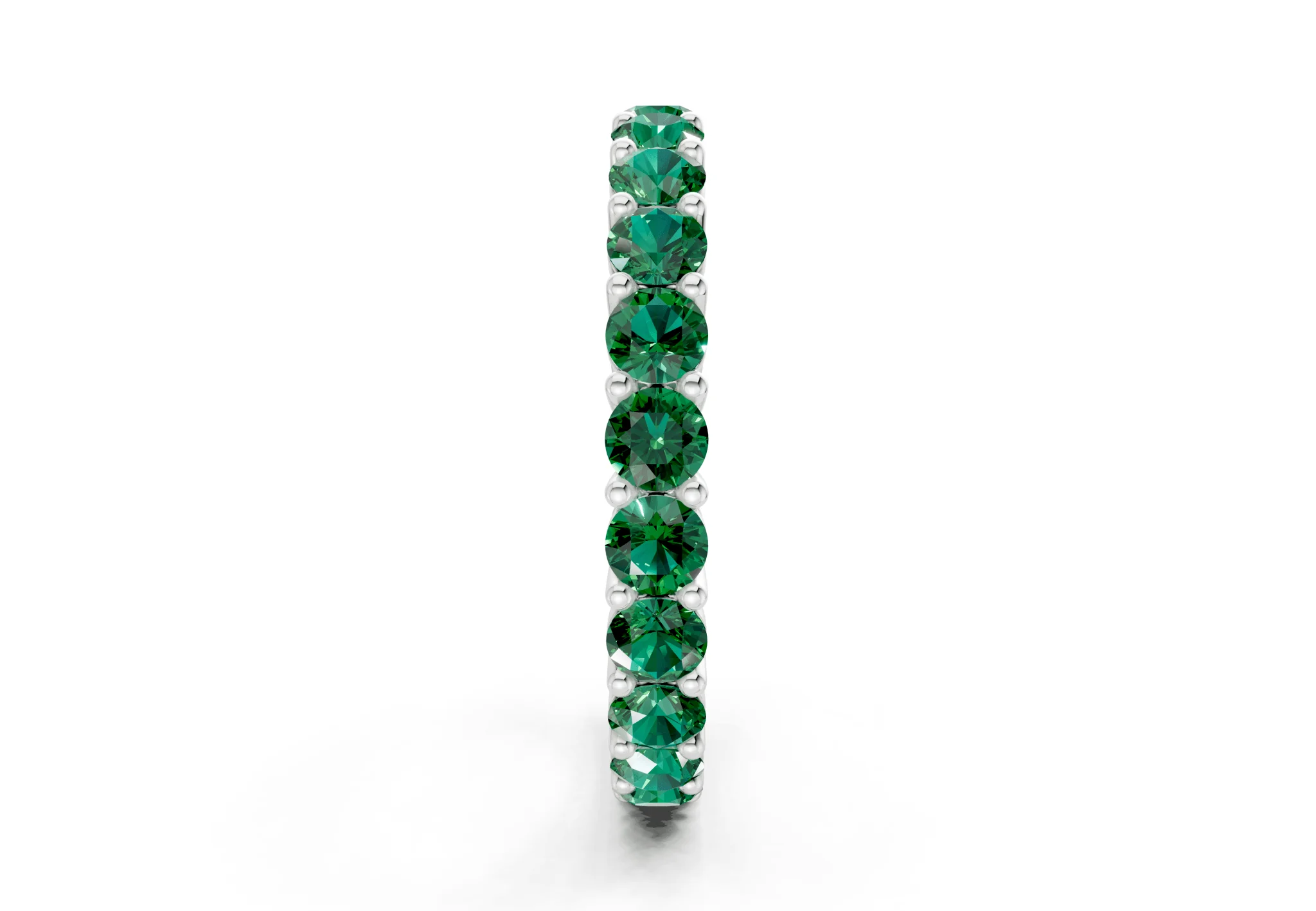 Melrose Round Cut Emerald Gemstone Eternity Band 7 Carat Total Wt. - Image 11