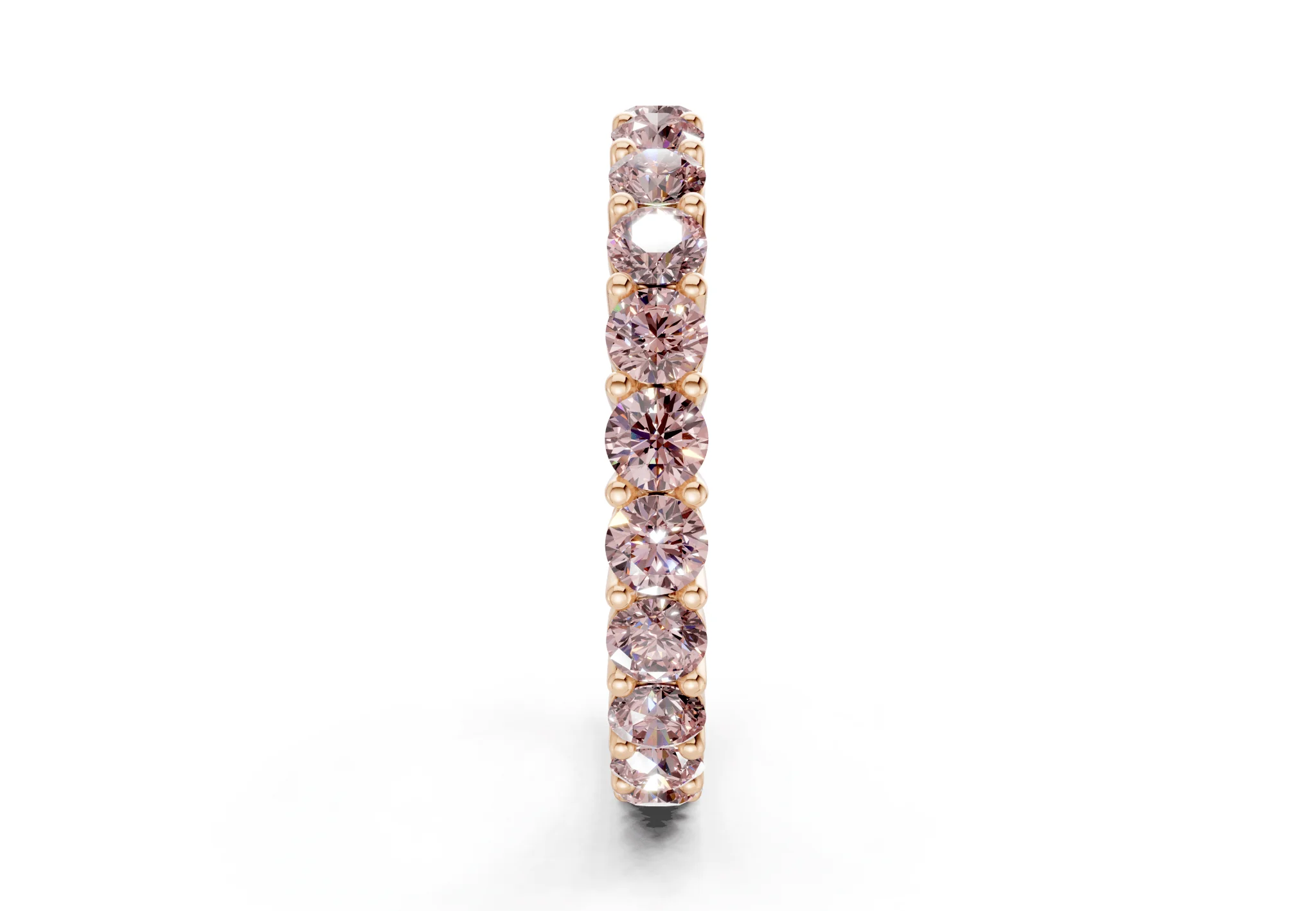 Melrose Round Cut Pink Diamond Eternity Band 5 Carat Total Wt. - Image 7