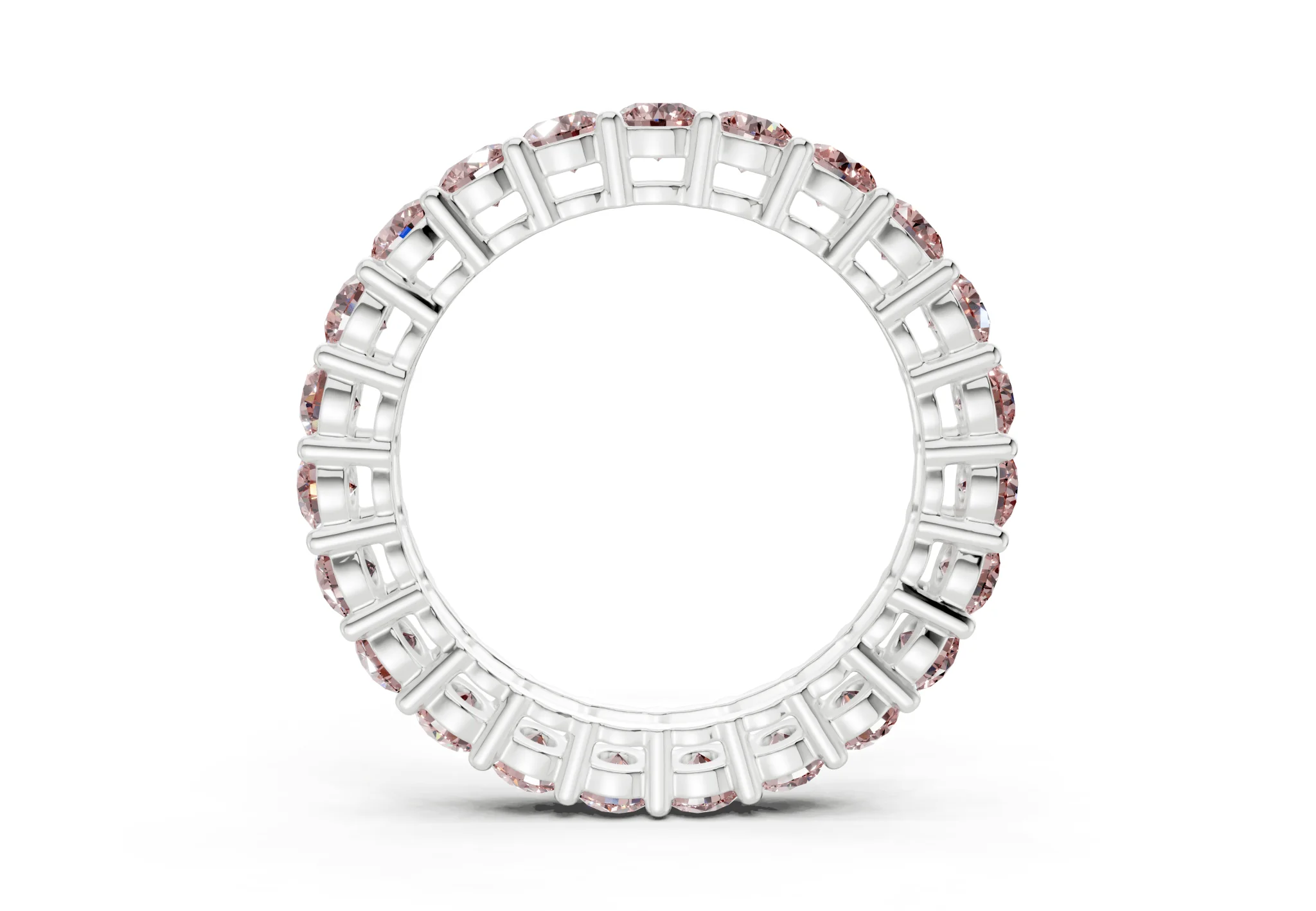 Melrose Round Cut Pink Diamond Eternity Band 7 Carat Total Wt. - Image 10