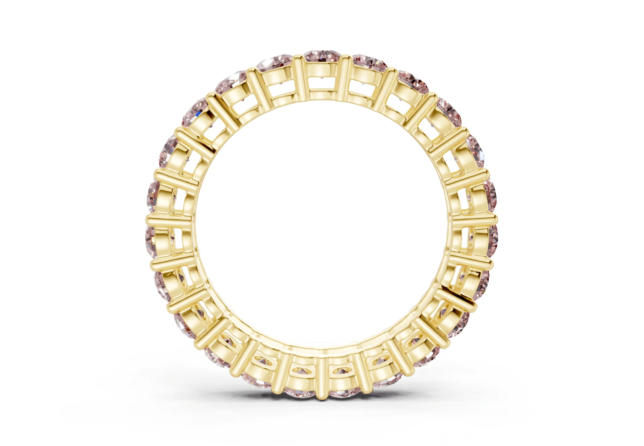 Melrose Round Cut Pink Diamond Eternity Band 7 Carat Total Wt. - Image 2