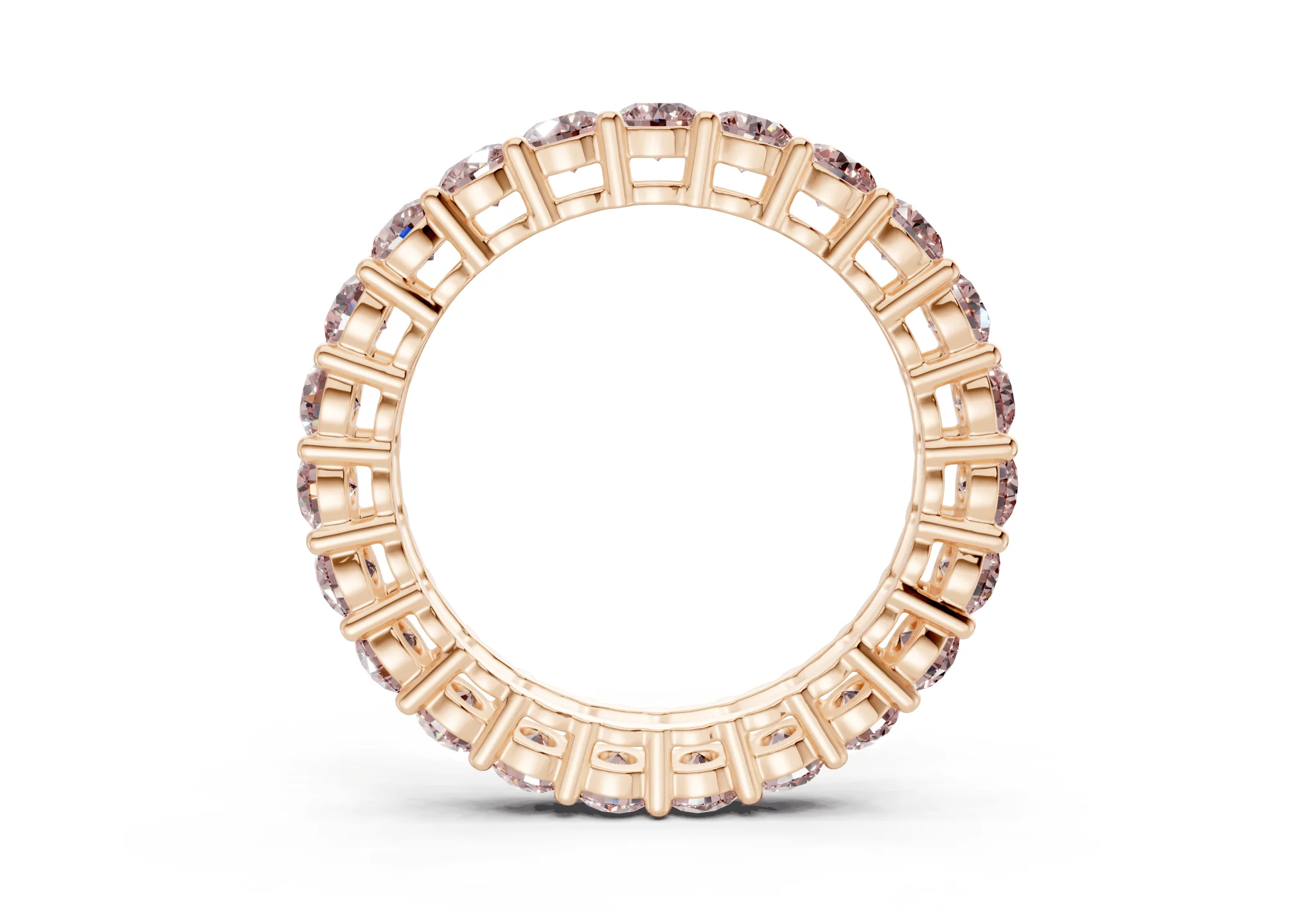 Melrose Round Cut Pink Diamond Eternity Band 7 Carat Total Wt. - Image 6