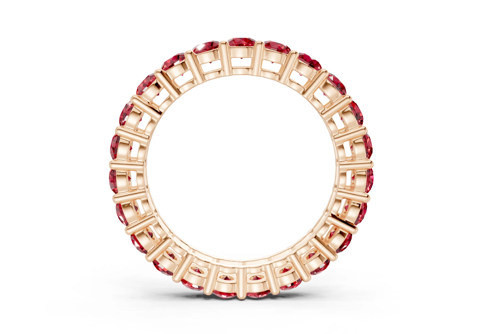 Melrose Round Cut Ruby Gemstone Eternity Band 7 Carat Total Wt. - Image 6