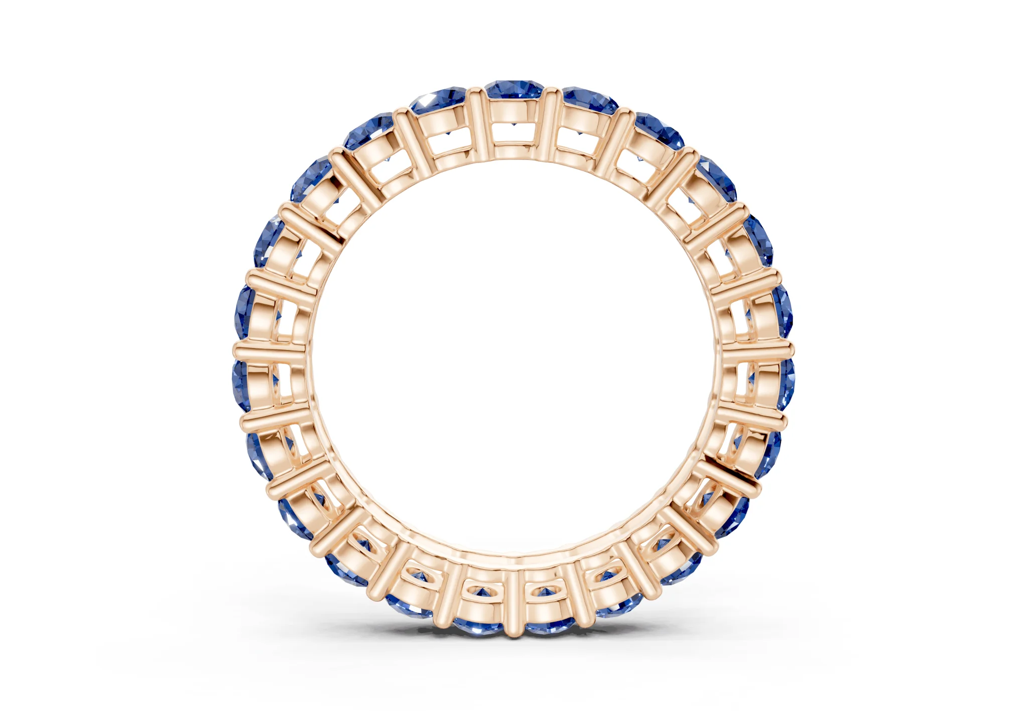 Melrose Round Cut Sapphire Gemstone Eternity Band 5 Carat Total Wt. - Image 6