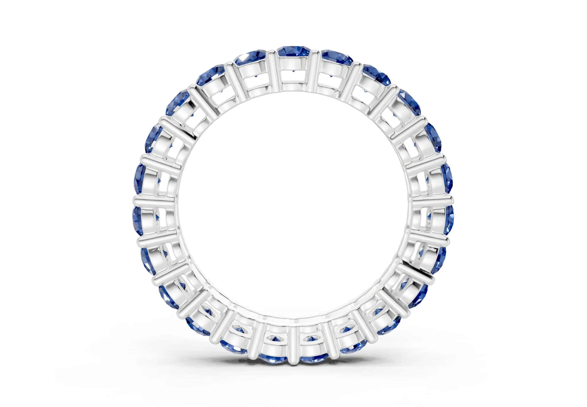 Melrose Round Cut Sapphire Gemstone Eternity Band 7 Carat Total Wt. - Image 10