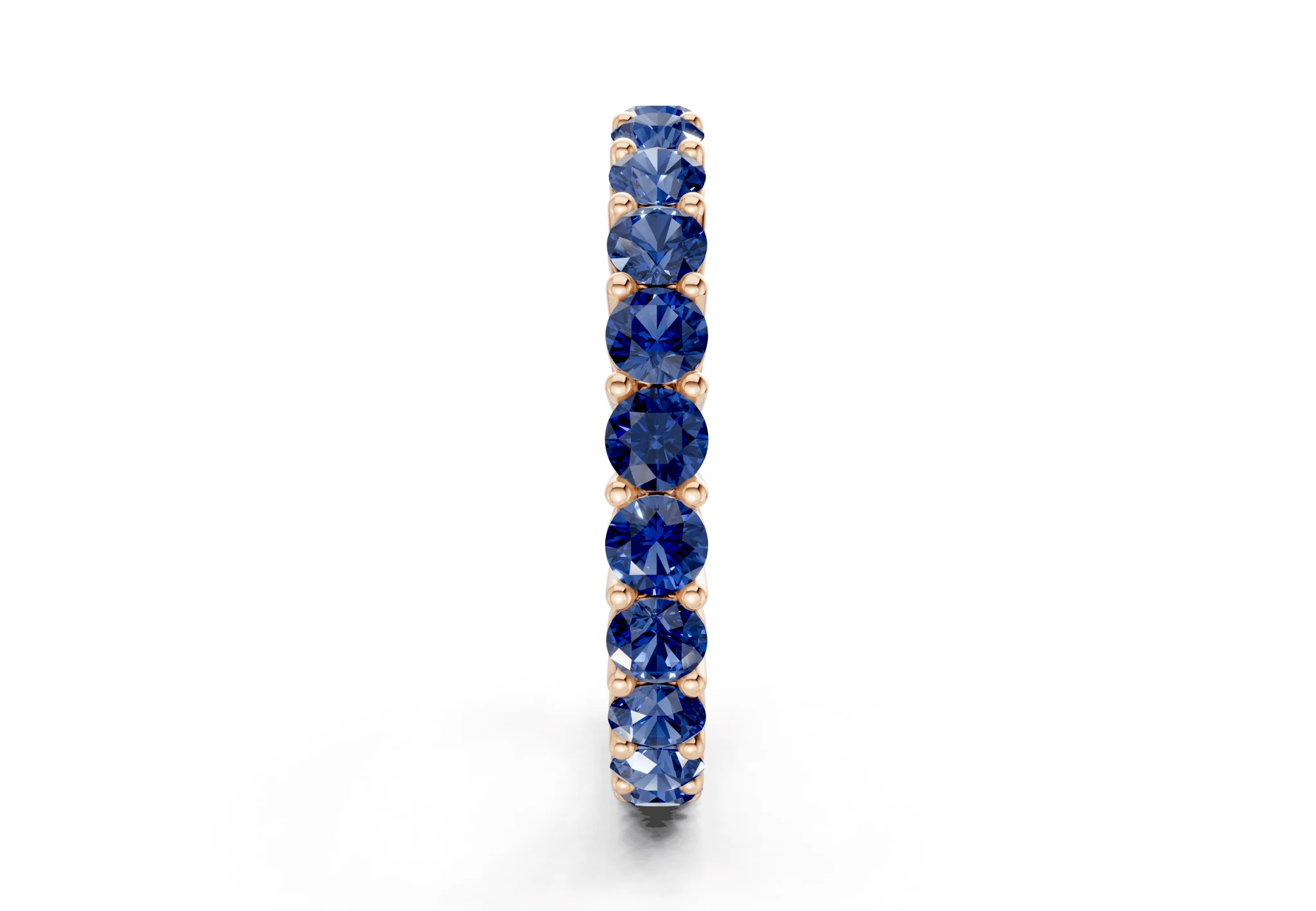 Melrose Round Cut Sapphire Gemstone Eternity Band 7 Carat Total Wt. - Image 7